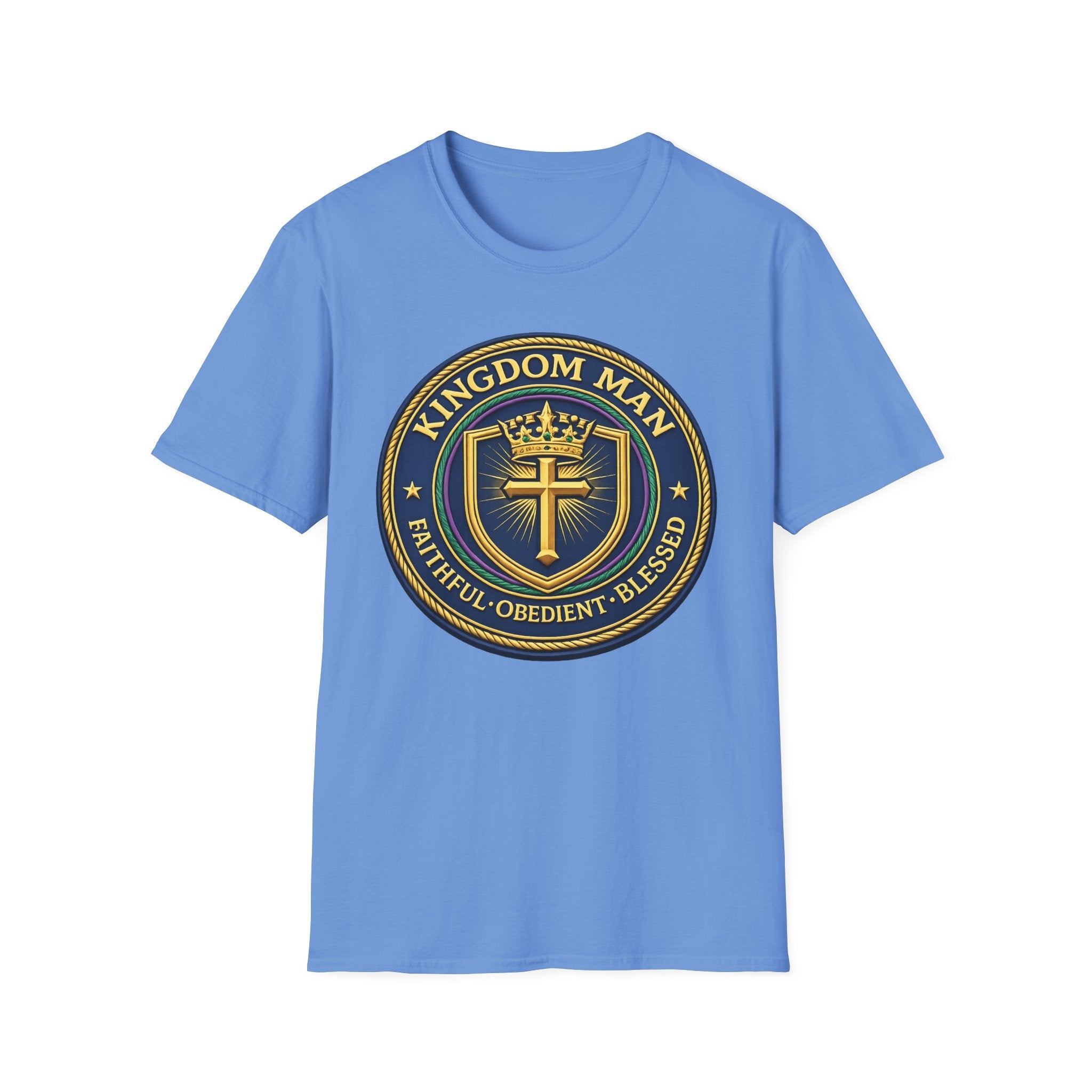 Kingdom Man T-Shirt — Faithful Obedient Blessed Christian Graphic Tee