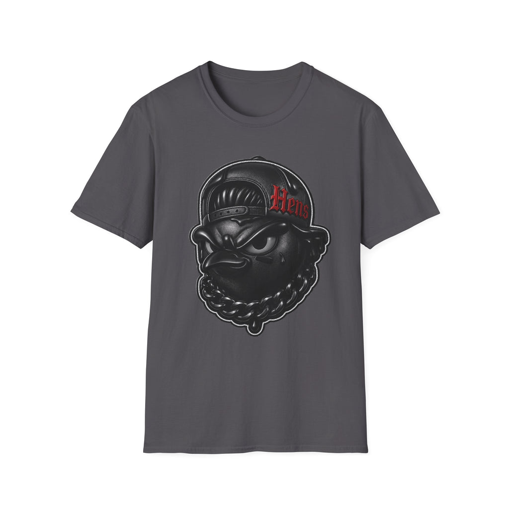 Black Out Hens T-Shirt — Edgy Streetwear Tee with "Hens" Cap Graphic