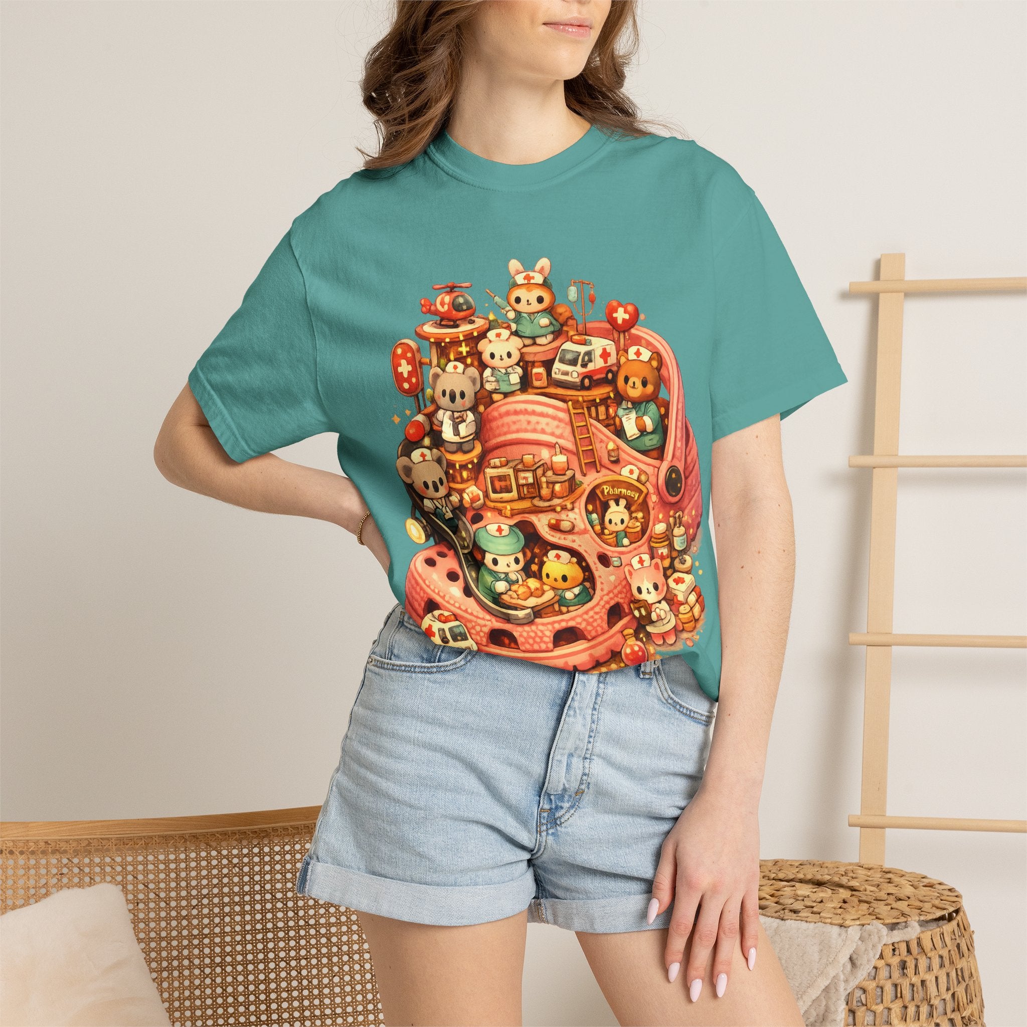Cute Animal Sneaker Tee — Kawaii Shoe Crew Graphic T-Shirt