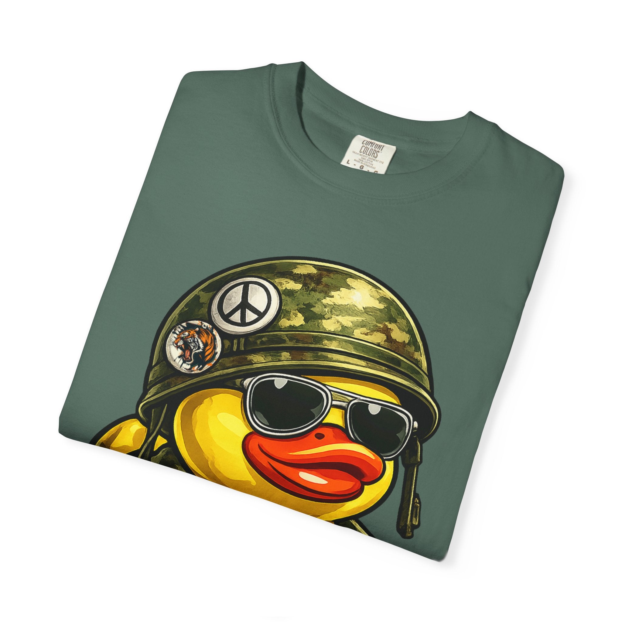 Military Rubber Duck T-Shirt — Cute Camouflage Soldier Duck Graphic Tee