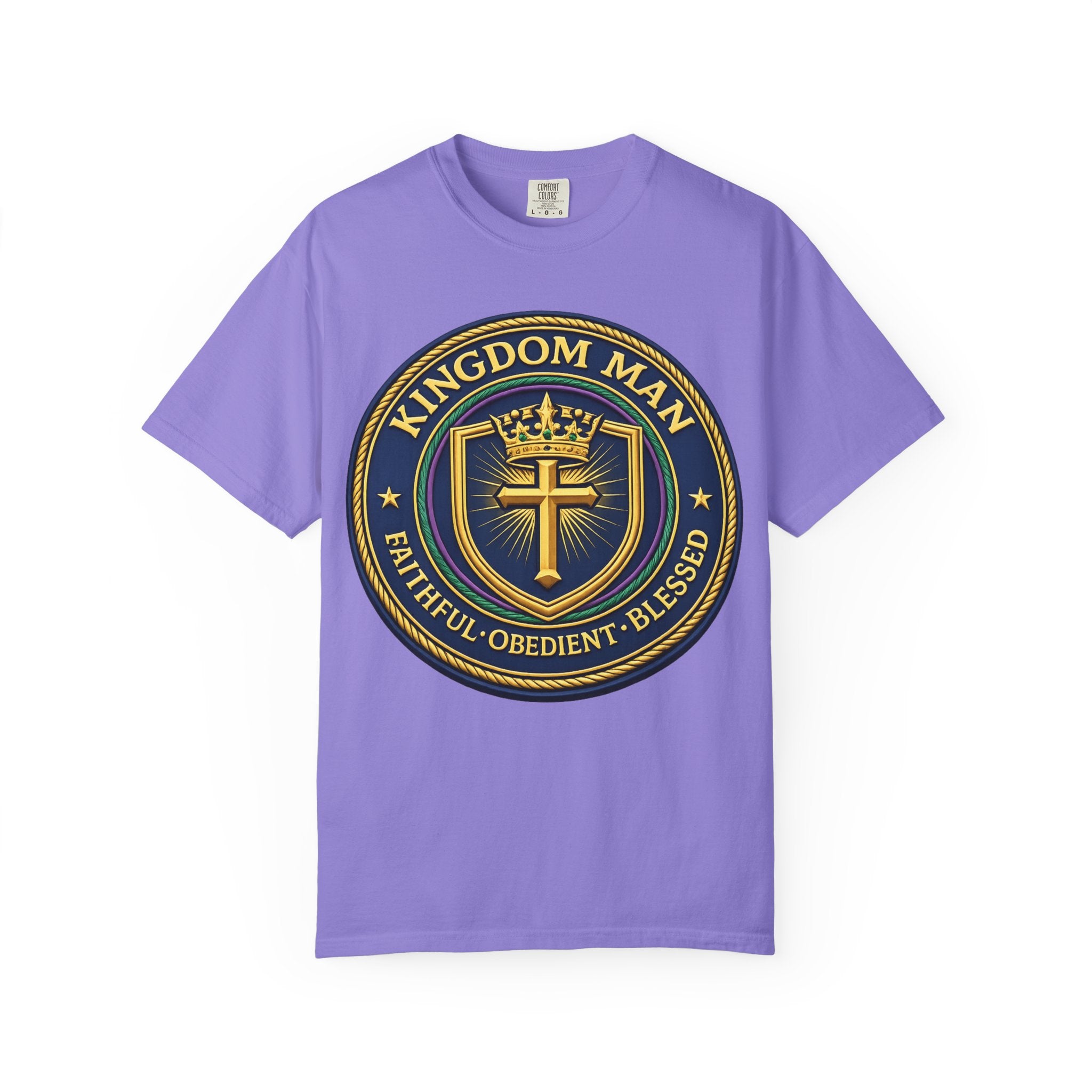 Kingdom Man T-Shirt — Faithful • Obedient • Blessed Christian Tee