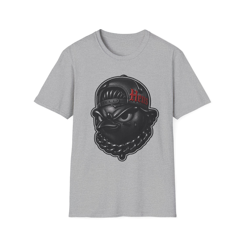 Black Out Hens T-Shirt — Edgy Streetwear Tee with "Hens" Cap Graphic