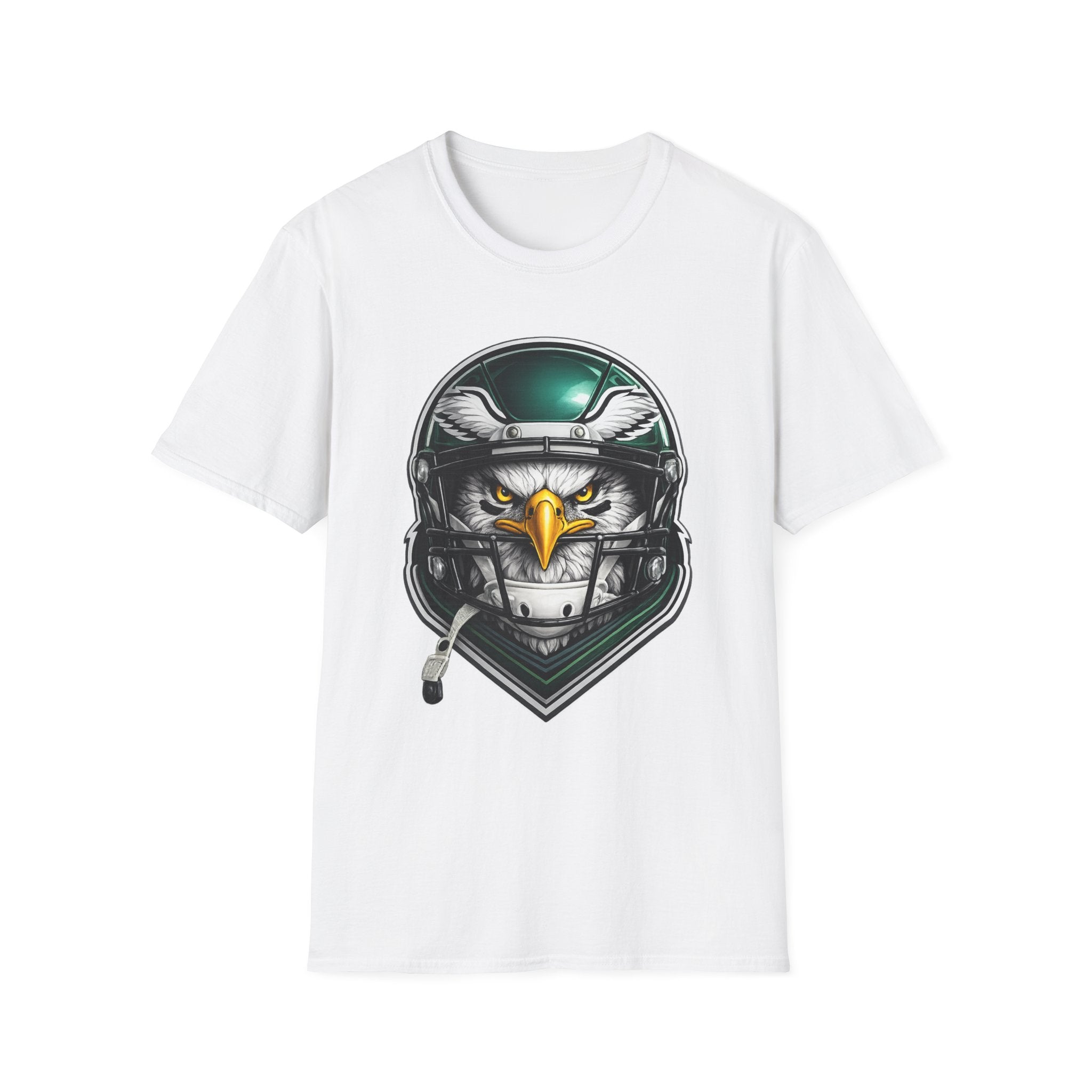 Eagle Helmet T‑Shirt — Fierce Pilot Graphic Tee for Aviation & Biker Fans
