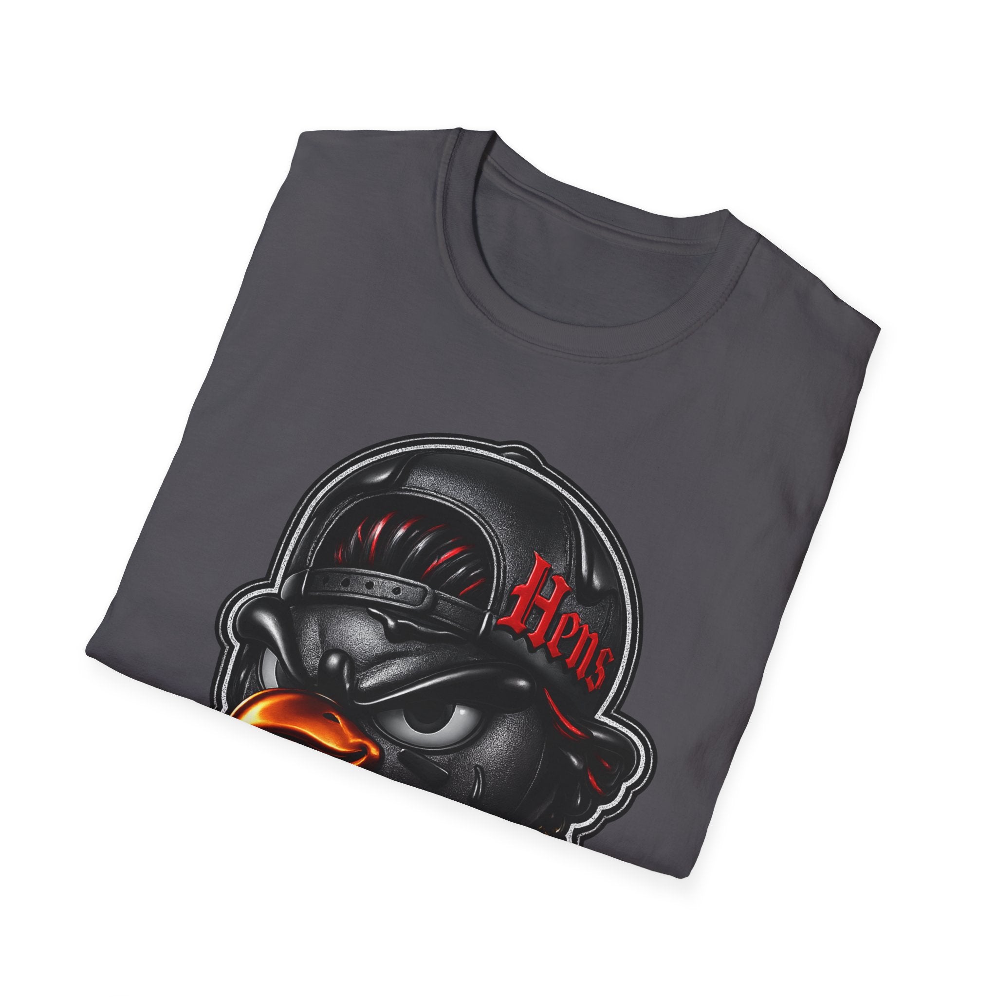Hens Streetwear T-Shirt — Urban Black and Red themed Graphic Tee