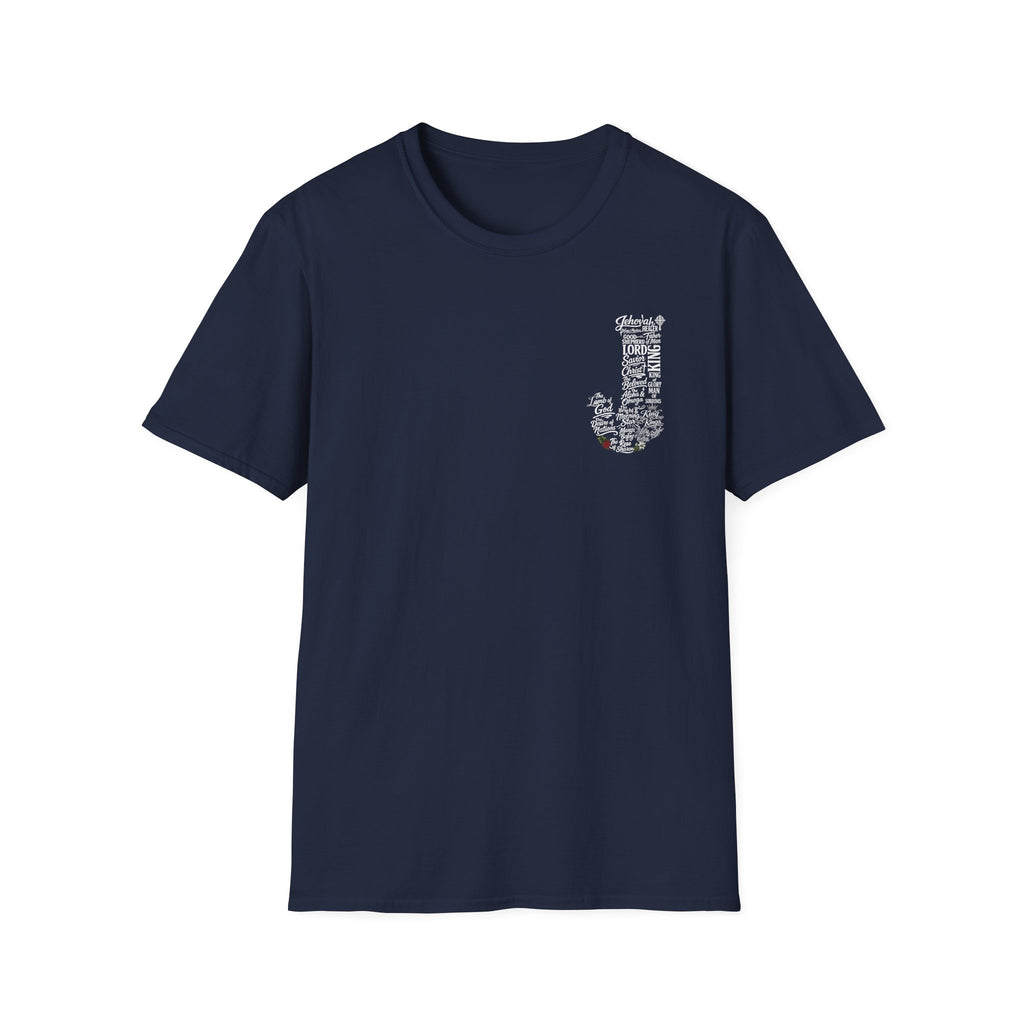 Faith based Typography tee front and back