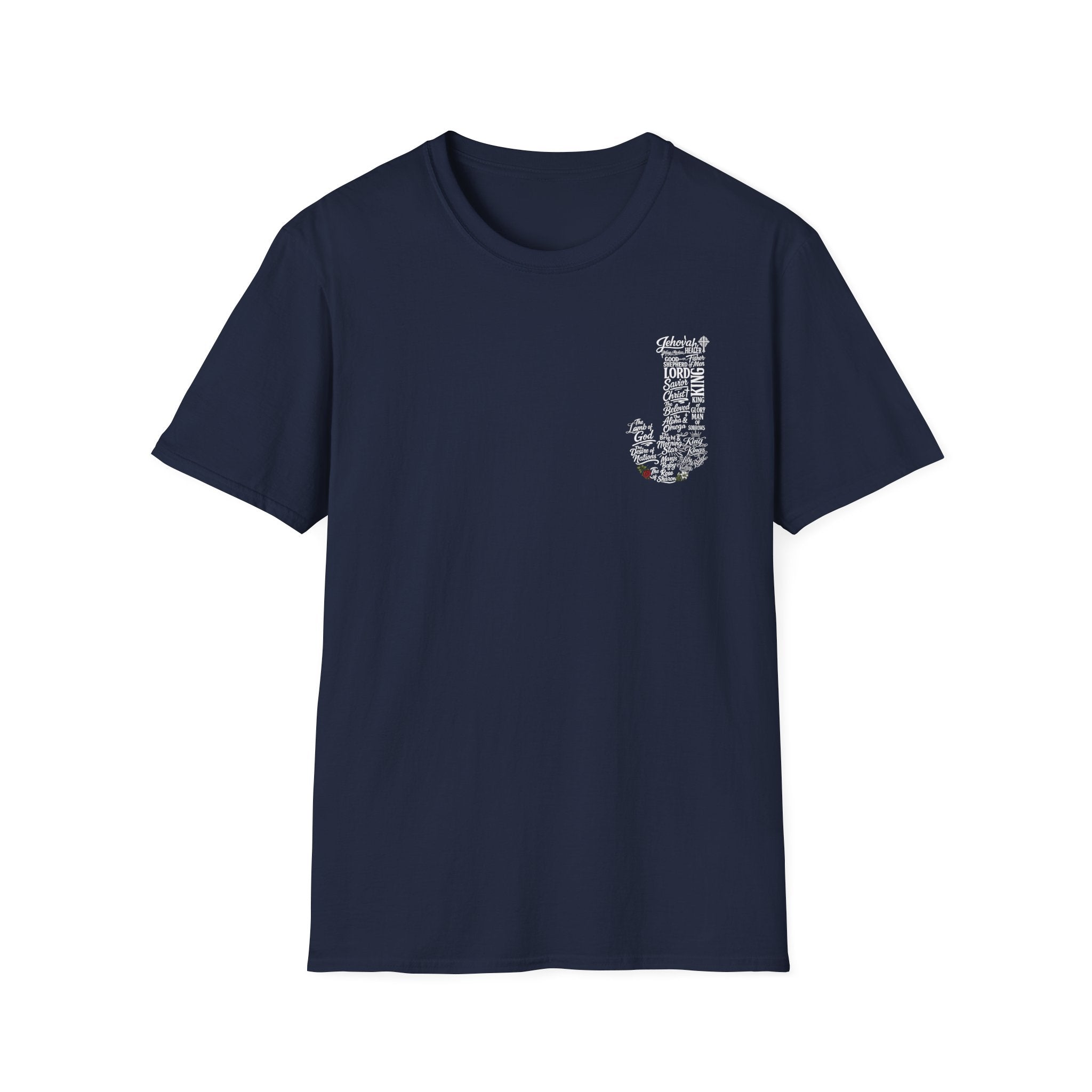 Faith based Typography tee front and back