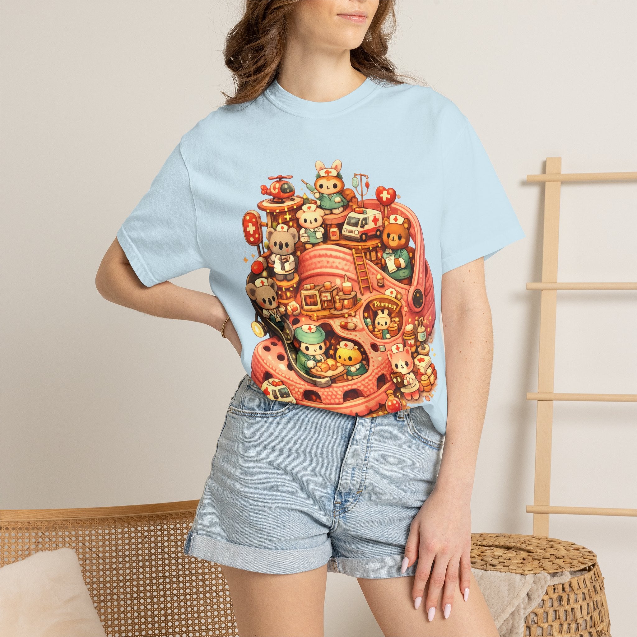 Cute Animal Sneaker Tee — Kawaii Shoe Crew Graphic T-Shirt