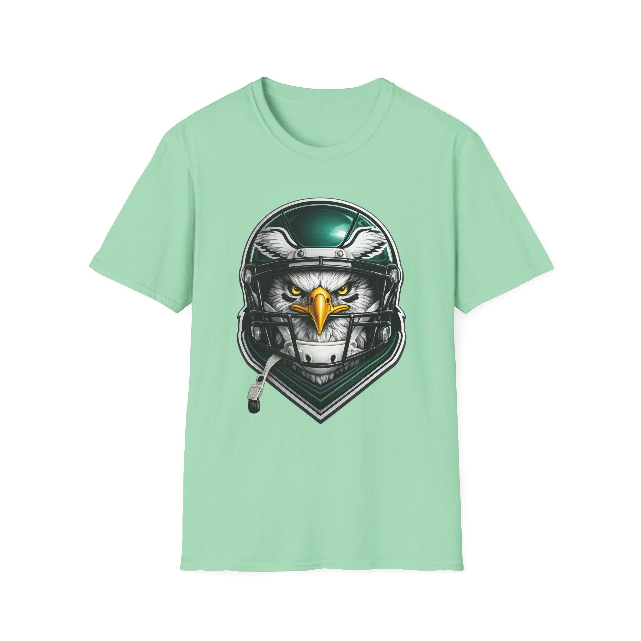 Eagle Helmet T‑Shirt — Fierce Pilot Graphic Tee for Aviation & Biker Fans