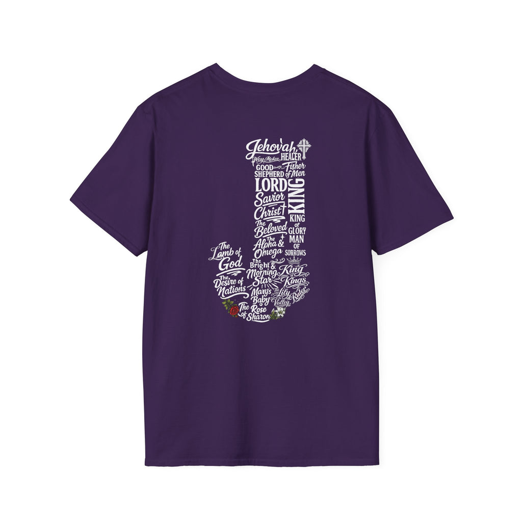 Faith based Typography tee front and back