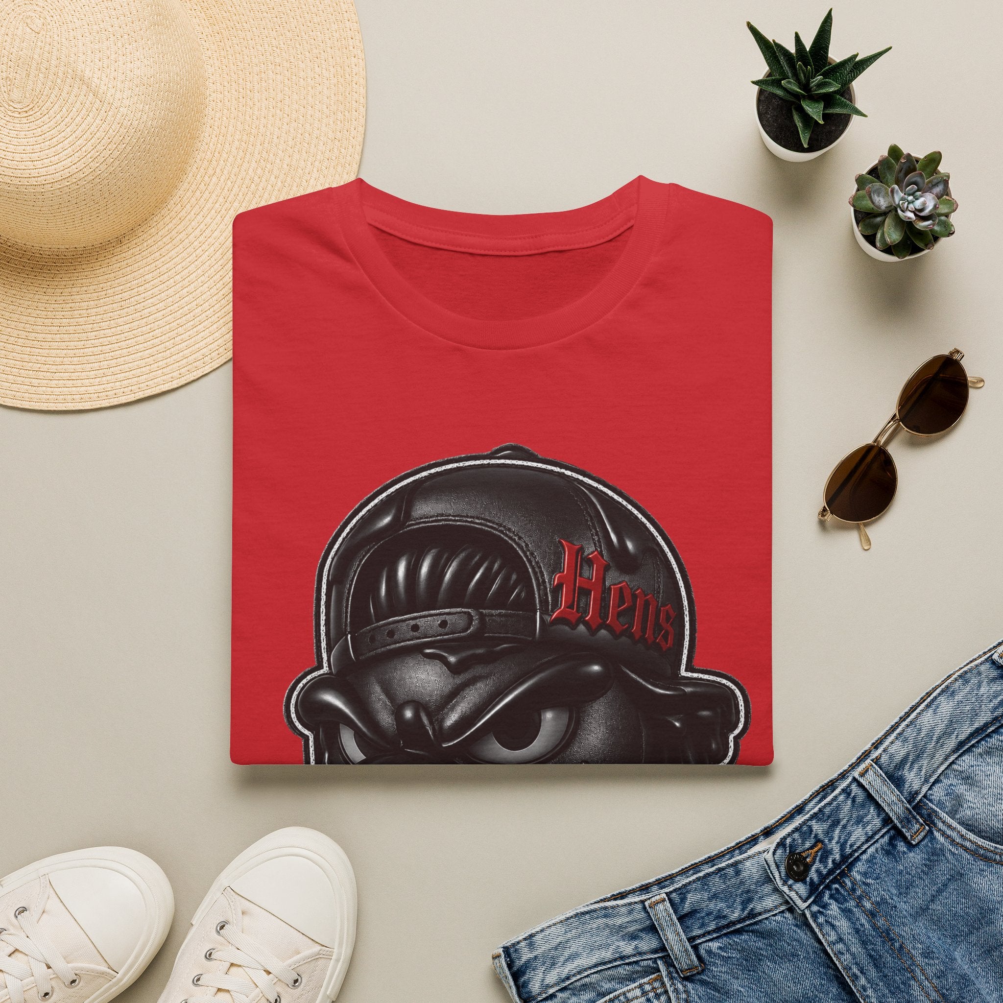 Black Out Hens T-Shirt — Edgy Streetwear Tee with "Hens" Cap Graphic
