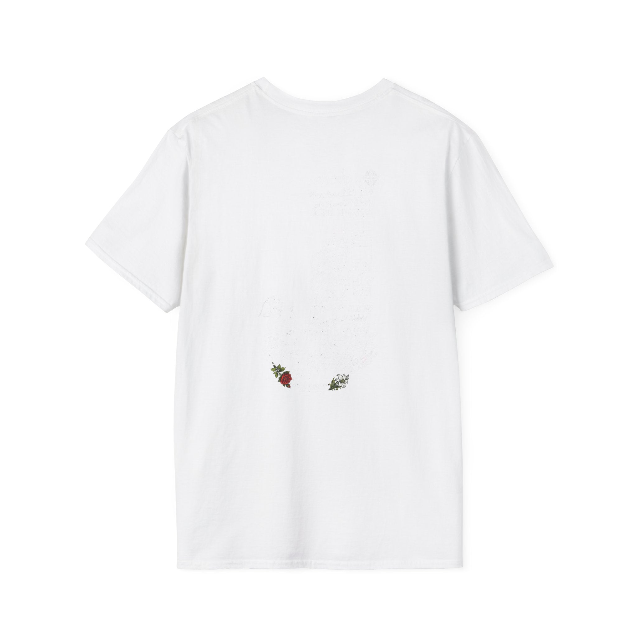 Faith based Typography tee front and back