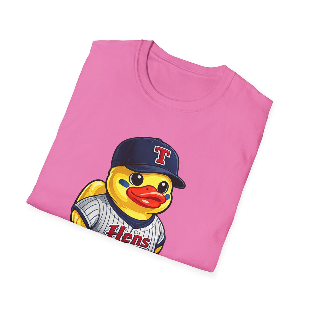 Rubber Duck Baseball T-Shirt — Cute Mascot Team Jersey Graphic Tee