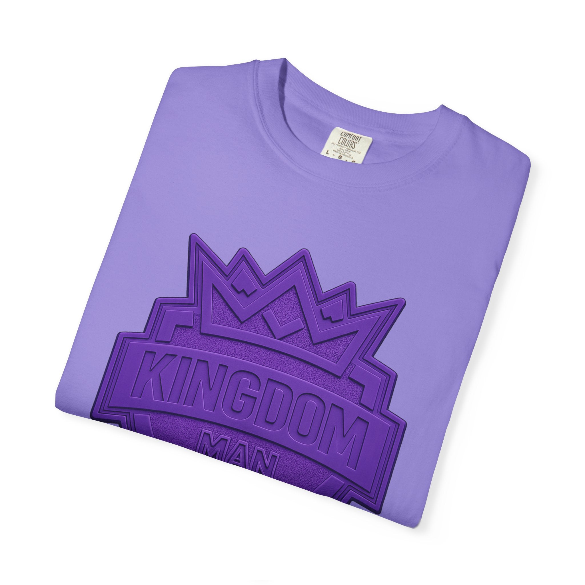 Kingdom Shield T-Shirt — Purple Crest Cross Graphic Tee