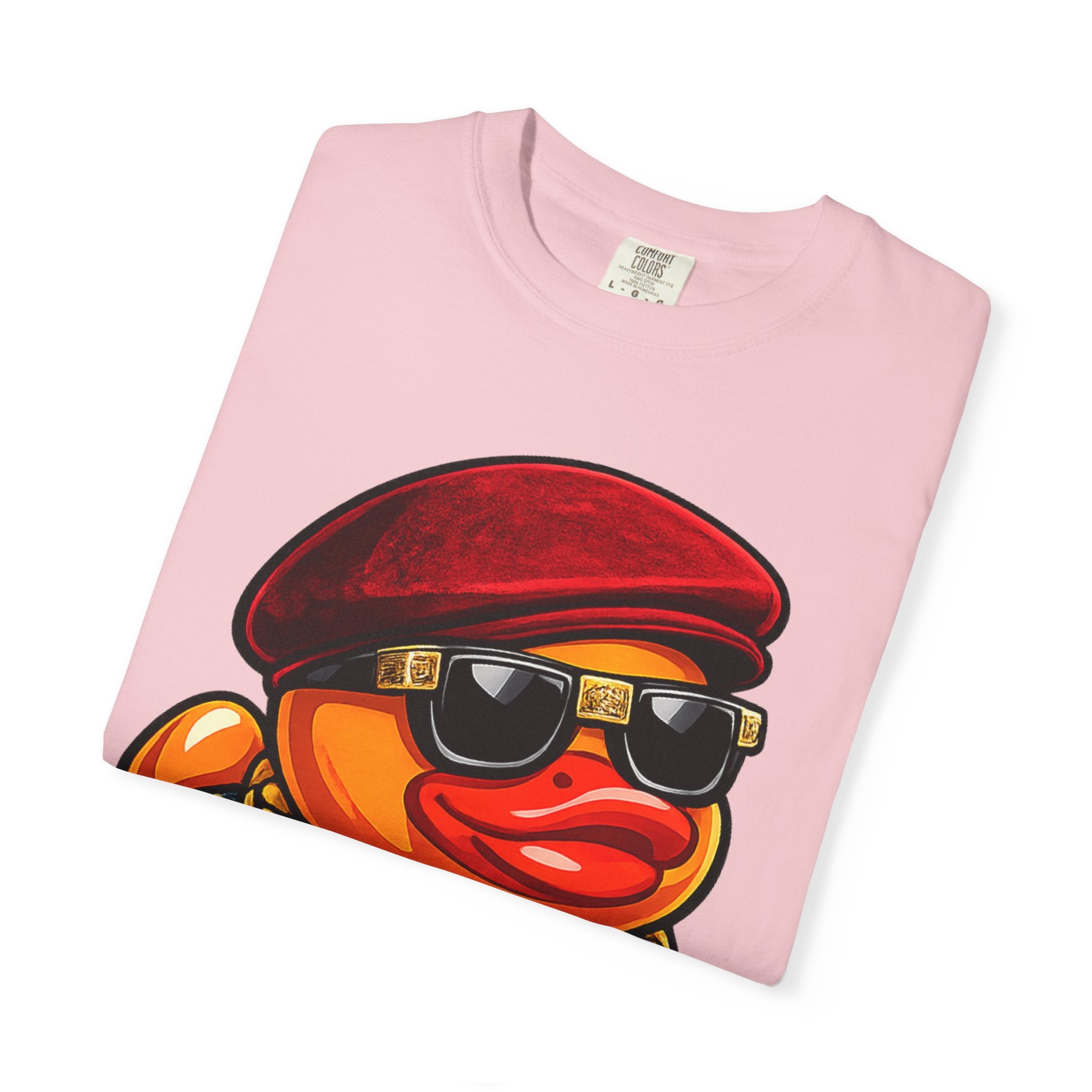 Rubber Duck Vintage 90's Graphic T-Shirt — Cool Sunglasses, Gold Chains & Cool Hat Design