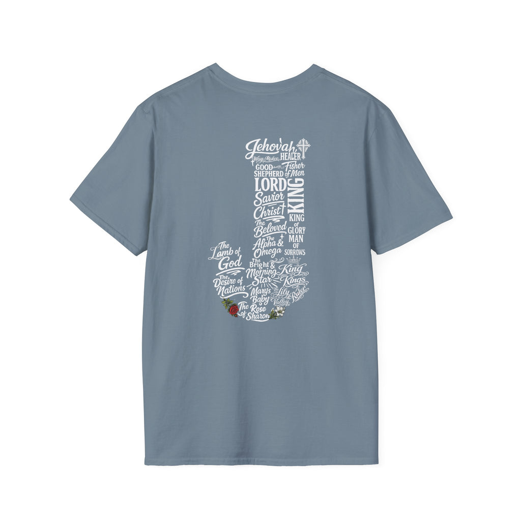 Faith based Typography tee front and back
