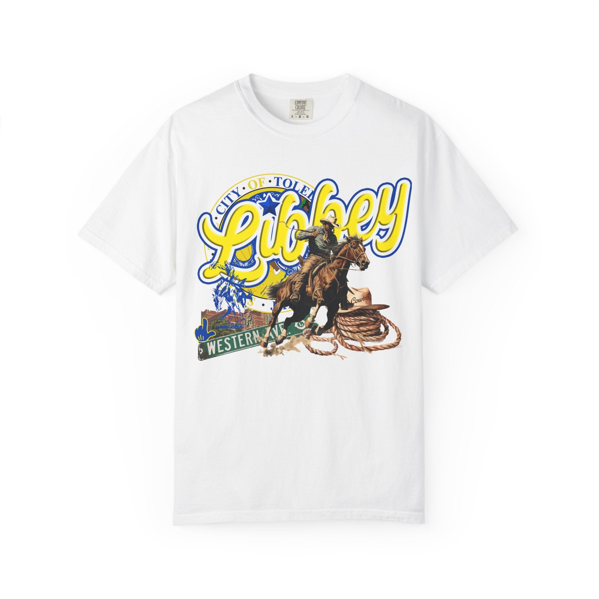 Libbey Western Throwback T-Shirt — Cowboy Horse Roping Graphic Tee