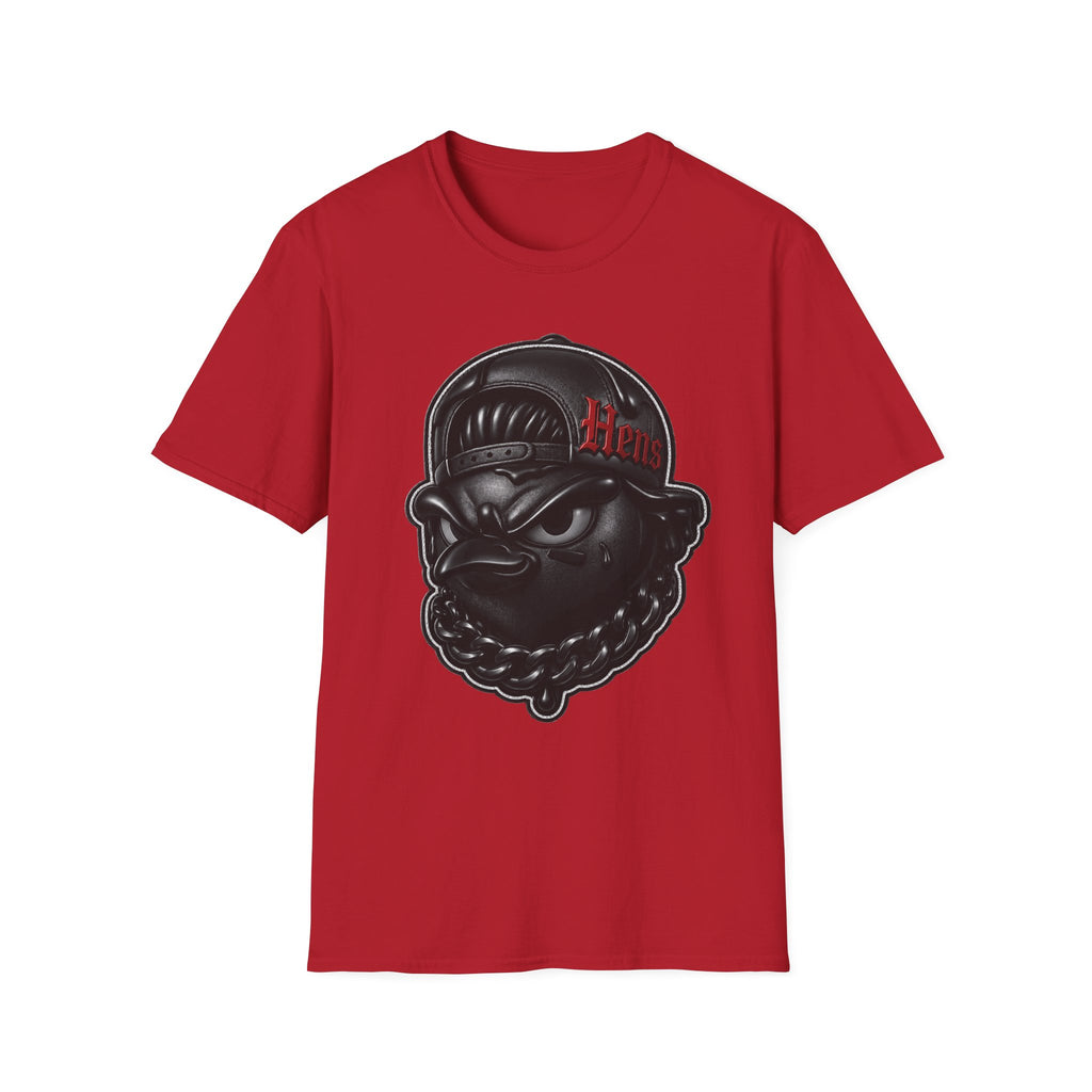 Black Out Hens T-Shirt — Edgy Streetwear Tee with "Hens" Cap Graphic