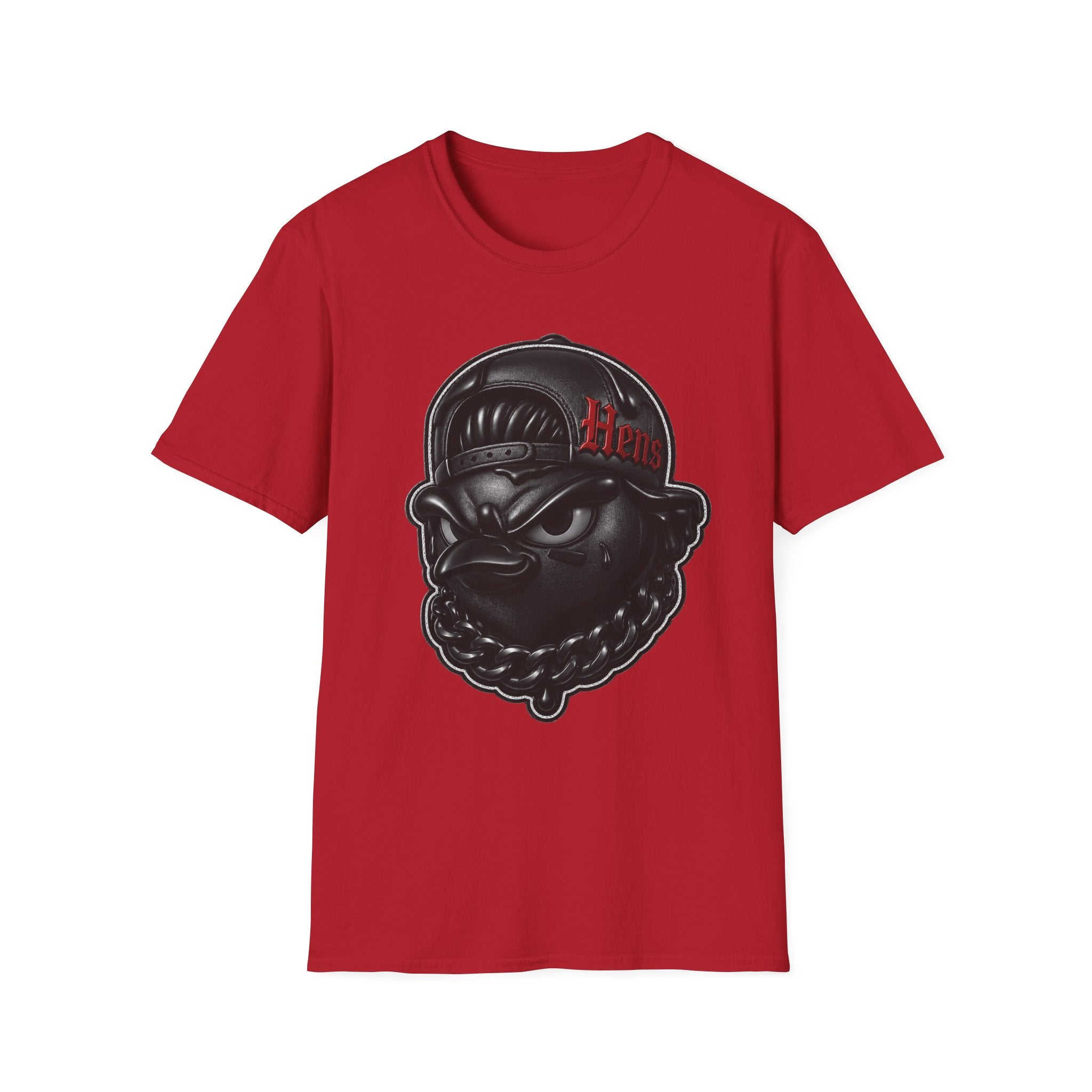 Black Out Hens T-Shirt — Edgy Streetwear Tee with "Hens" Cap Graphic