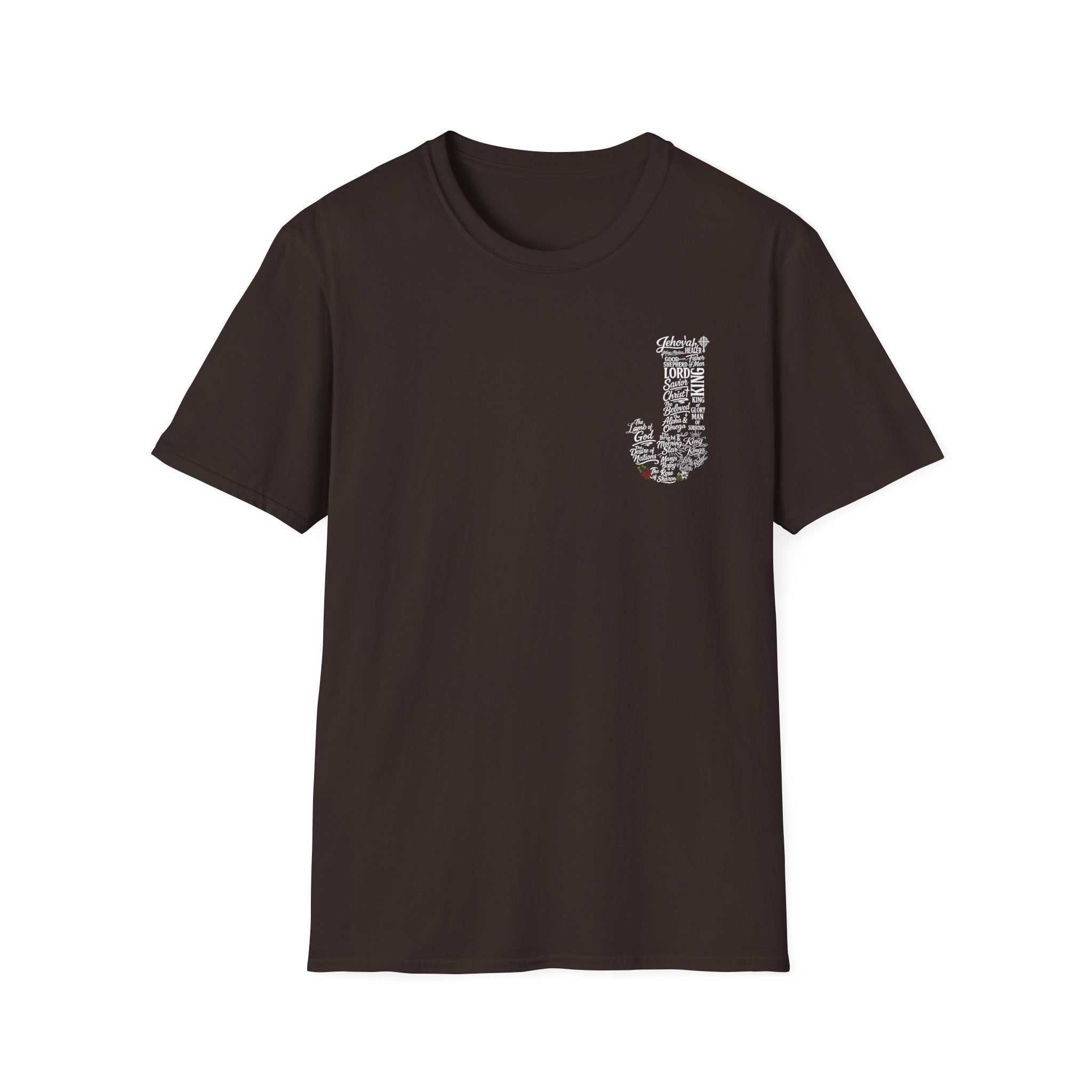 Faith based Typography tee front and back