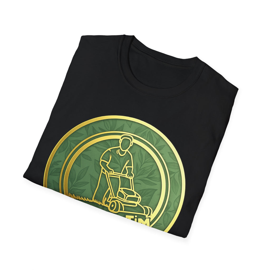 Lawn Care Logo T-Shirt — "Trims By Tim" Gardening Tee