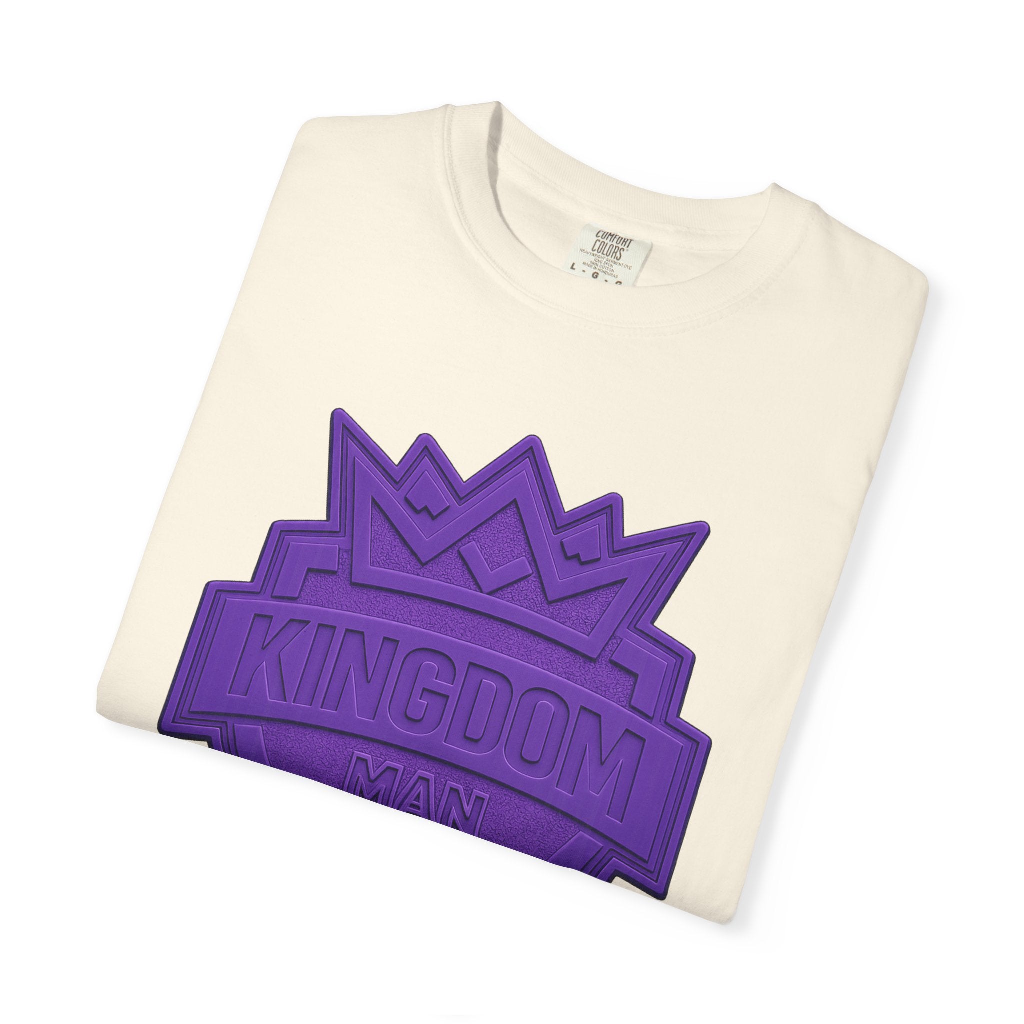 Kingdom Shield T-Shirt — Purple Crest Cross Graphic Tee