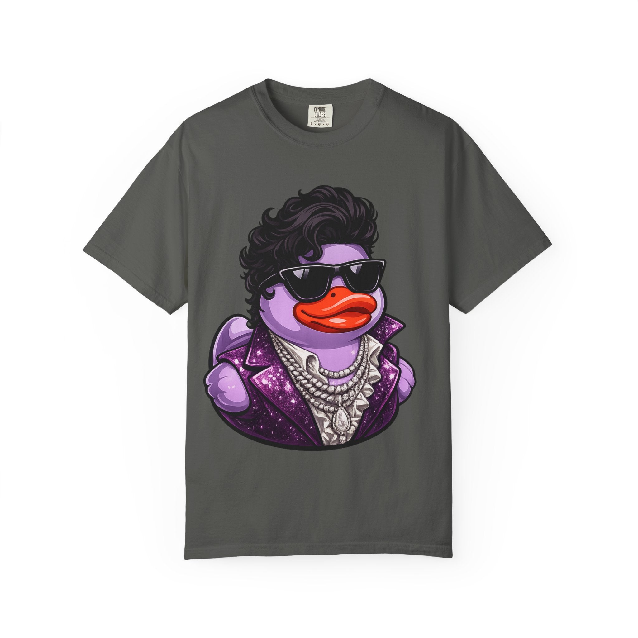 Purple Rock and Soul Rubber Duck graphic T-Shirt