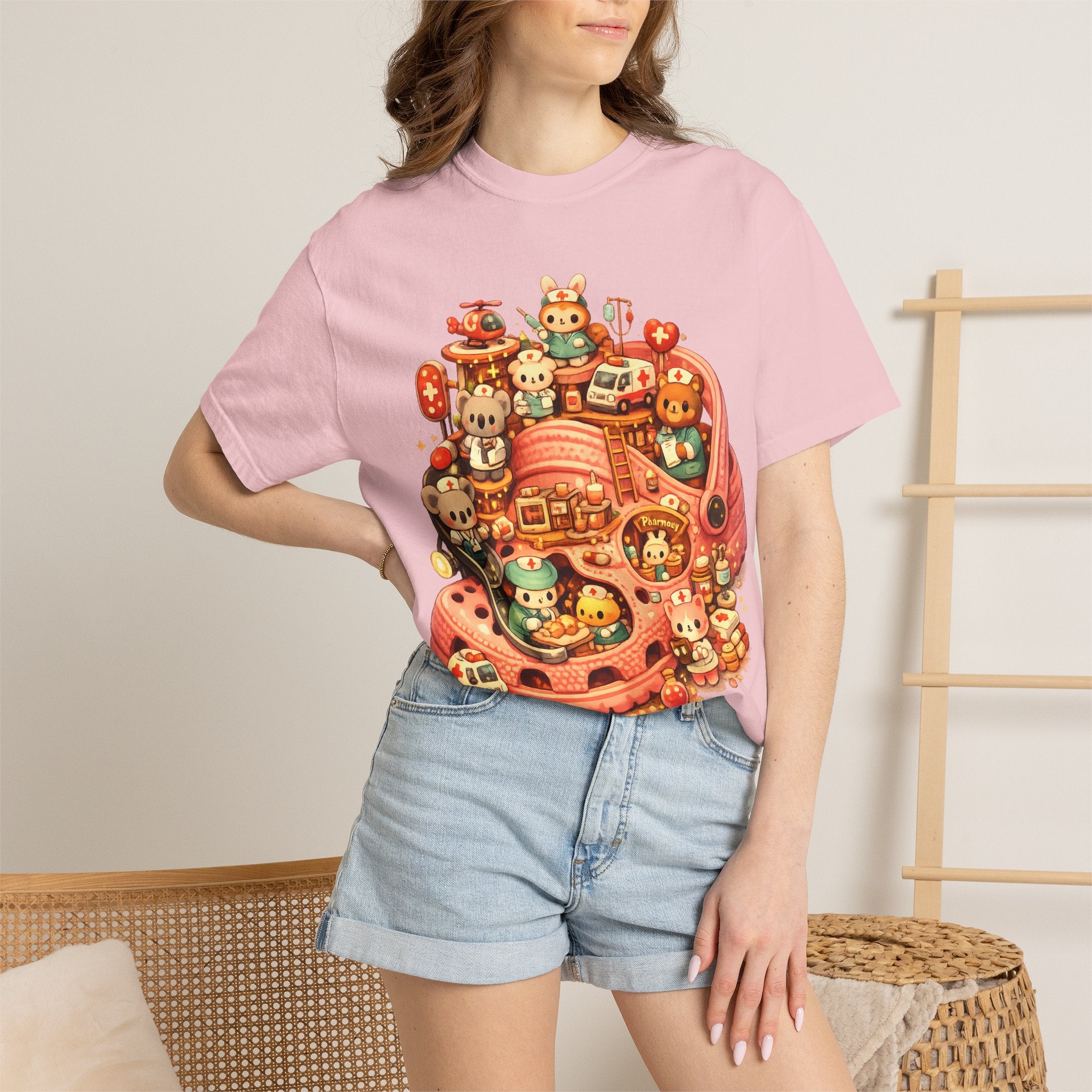 Cute Animal Sneaker Tee — Kawaii Shoe Crew Graphic T-Shirt