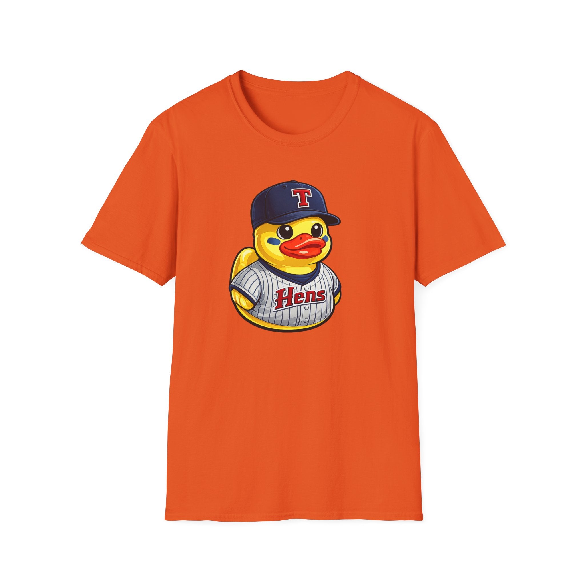 Rubber Duck Baseball T-Shirt — Cute Mascot Team Jersey Graphic Tee