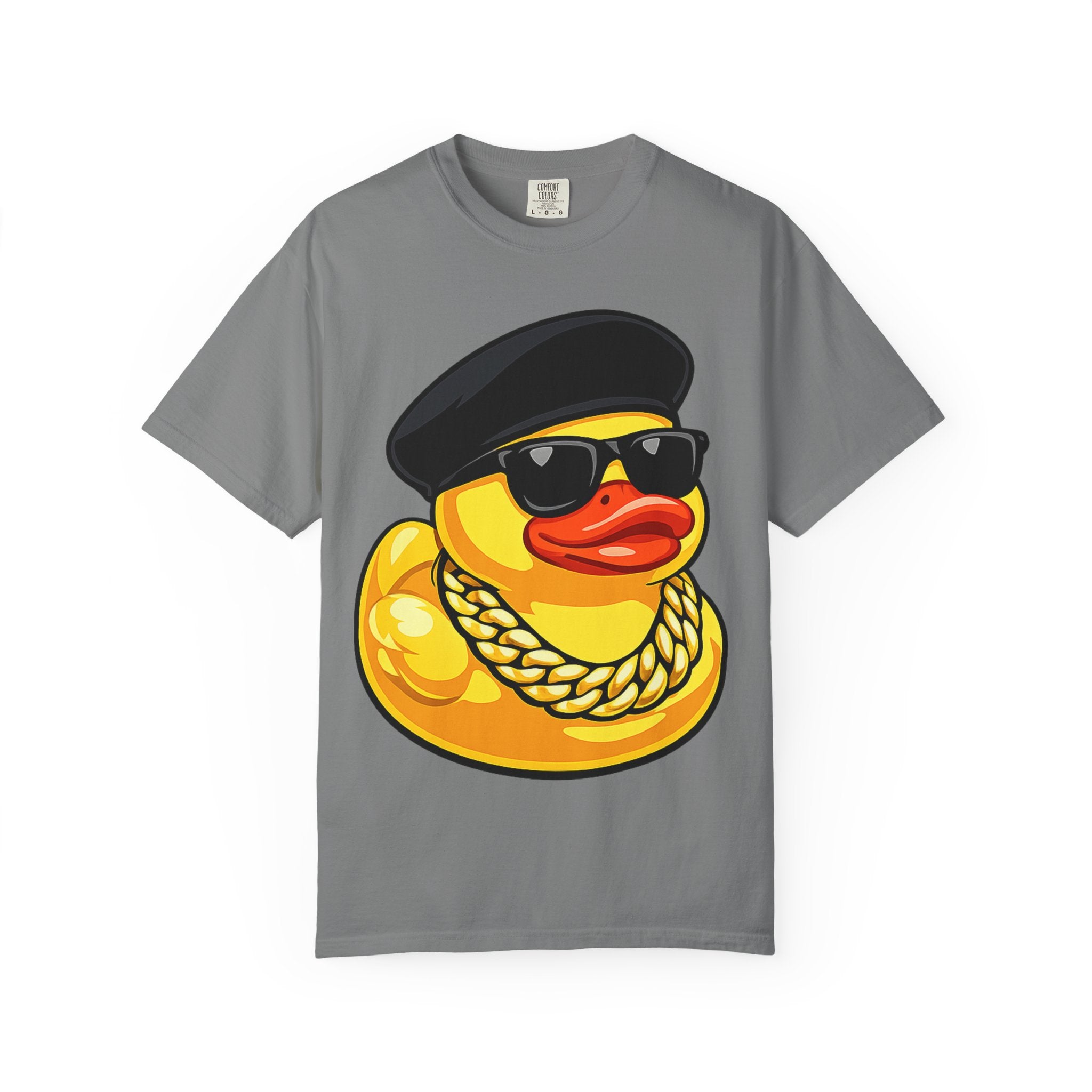 Cool Rubber Duck T-Shirt — Retro New Jack Ducky with Sunglasses & Chain