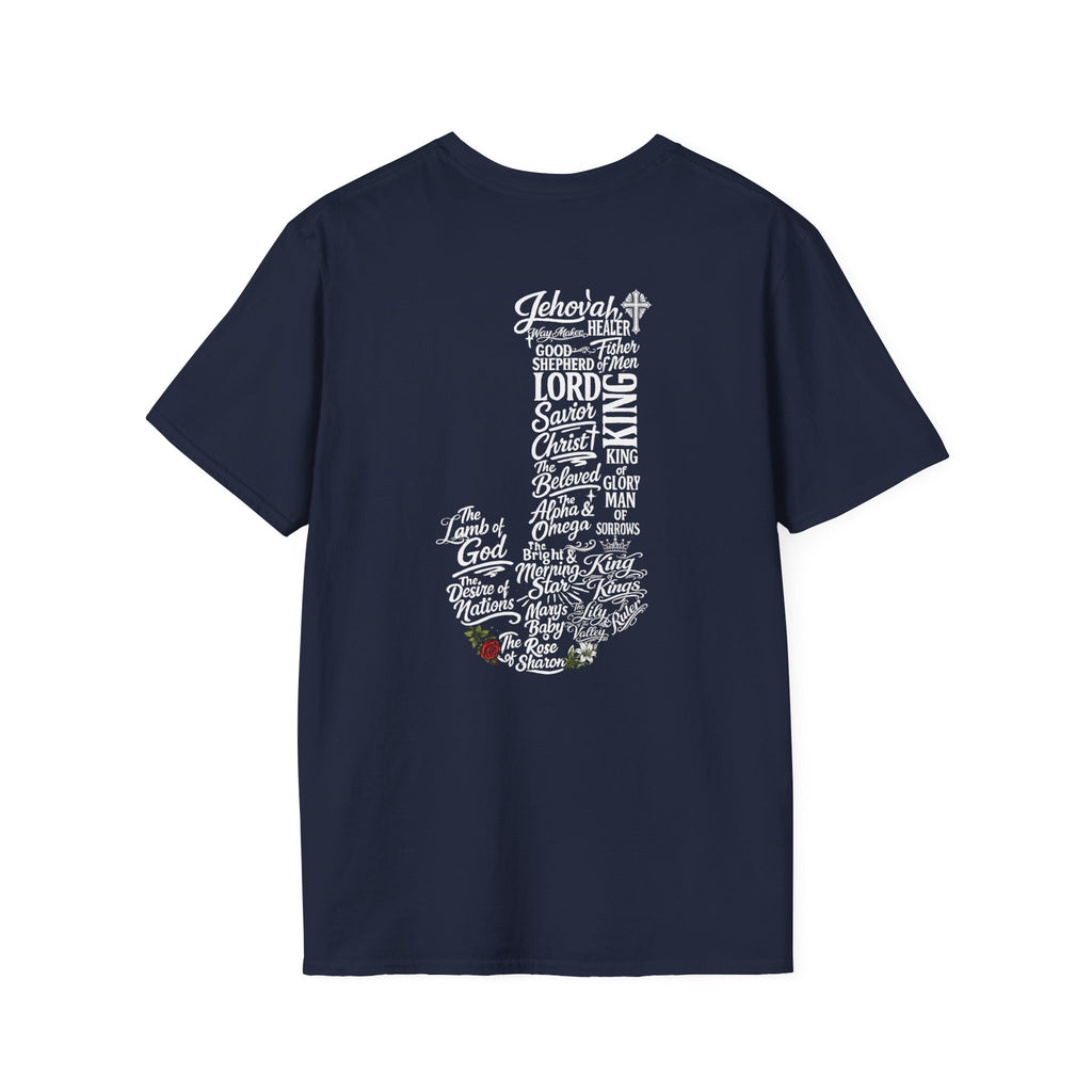 Faith based Typography tee front and back