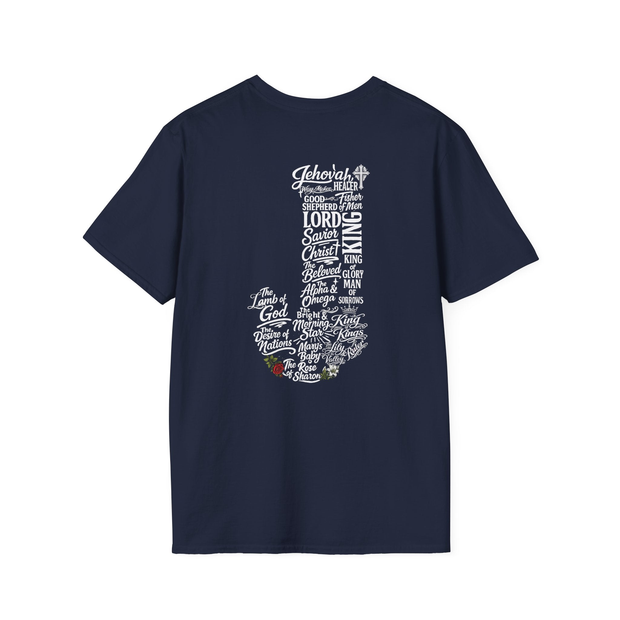 Faith based Typography tee front and back