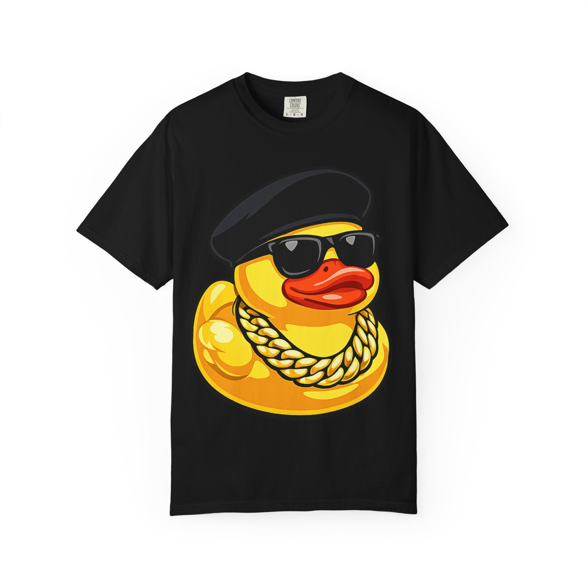 Cool Rubber Duck T-Shirt — Retro New Jack Ducky with Sunglasses & Chain