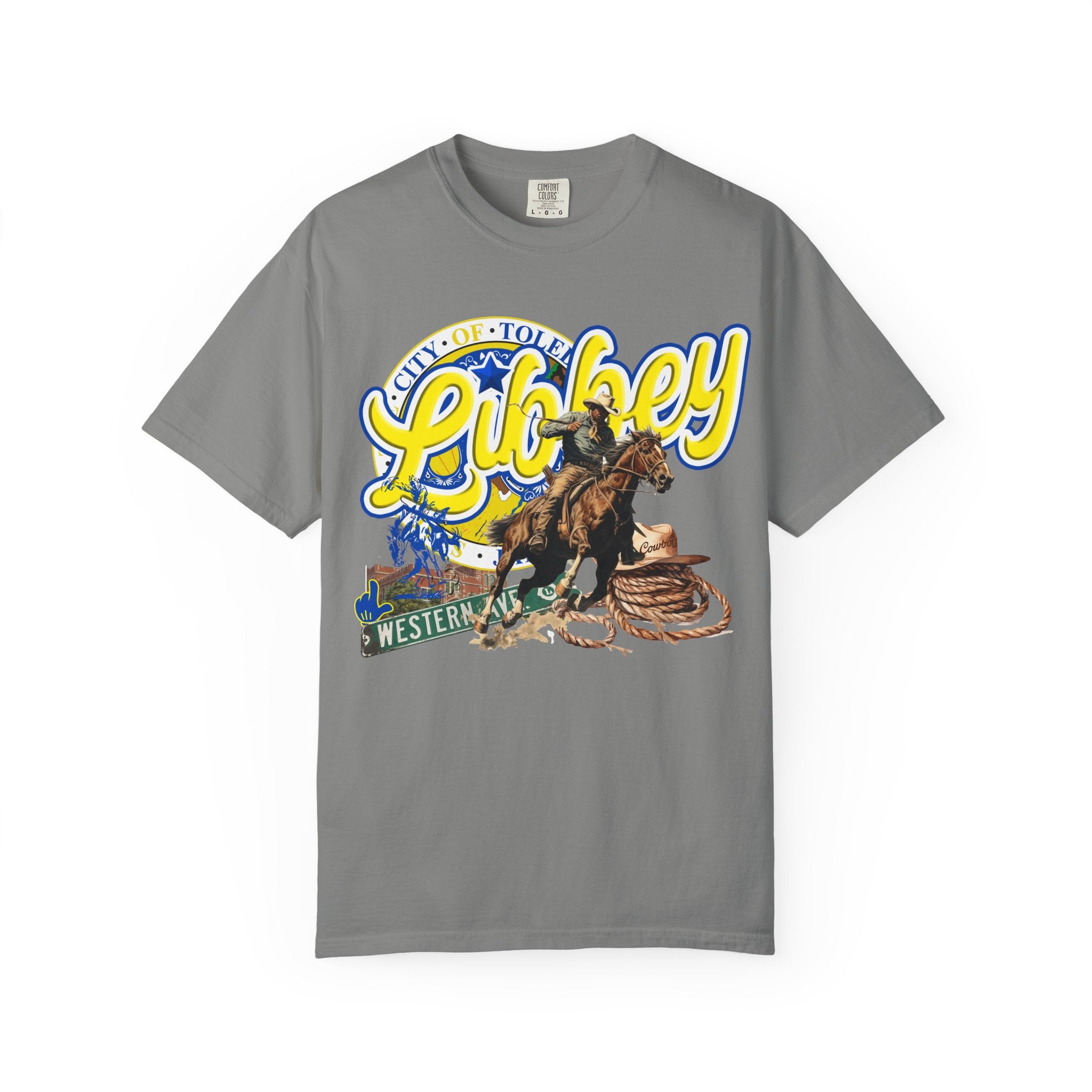 Libbey Western Throwback T-Shirt — Cowboy Horse Roping Graphic Tee