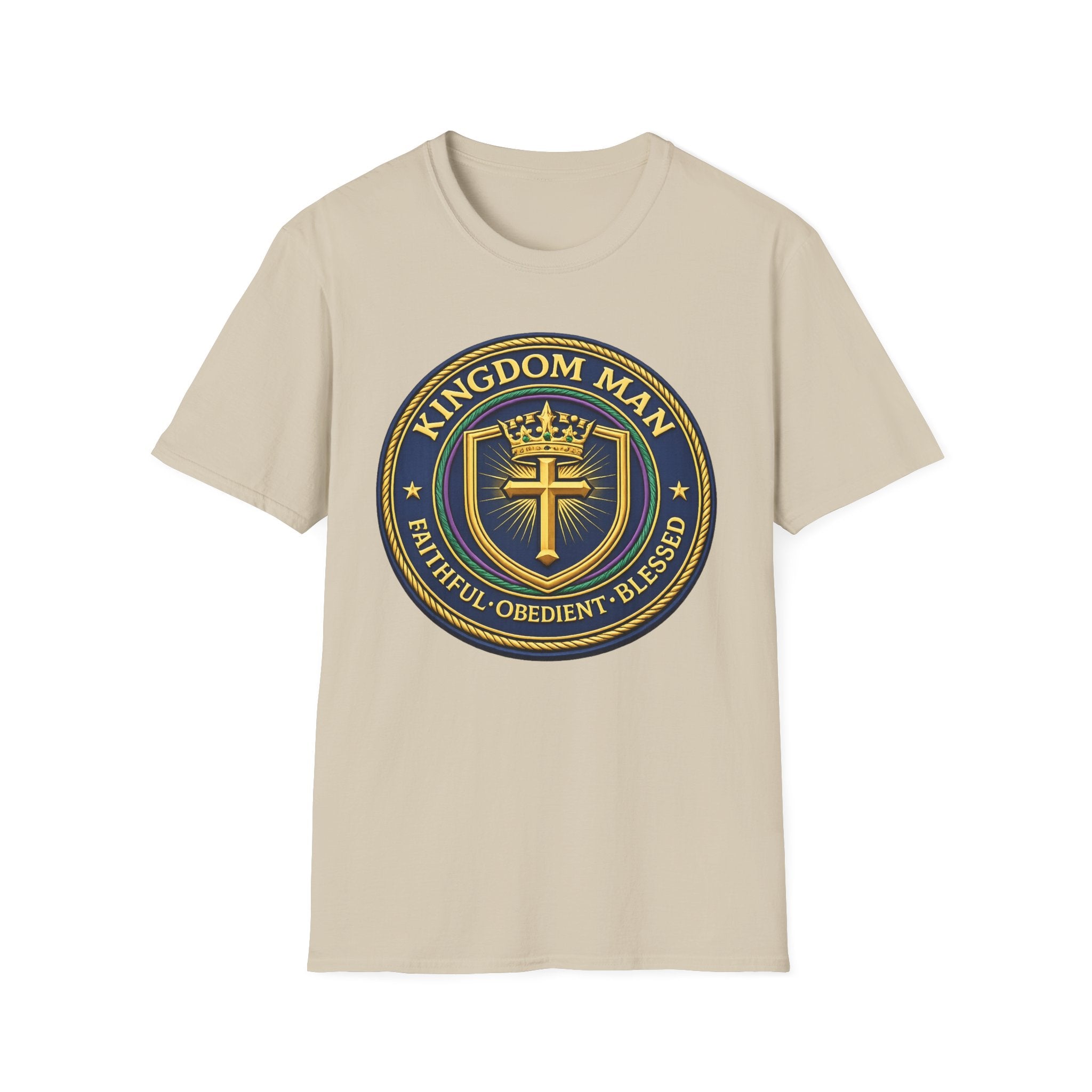 Kingdom Man T-Shirt — Faithful Obedient Blessed Christian Graphic Tee