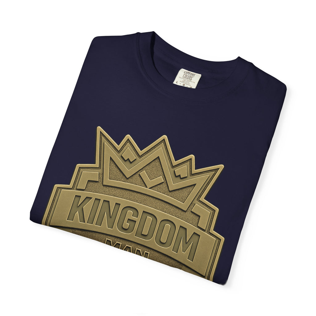 Kingdom Man Shield T-Shirt — Men's Crown Emblem Graphic Tee