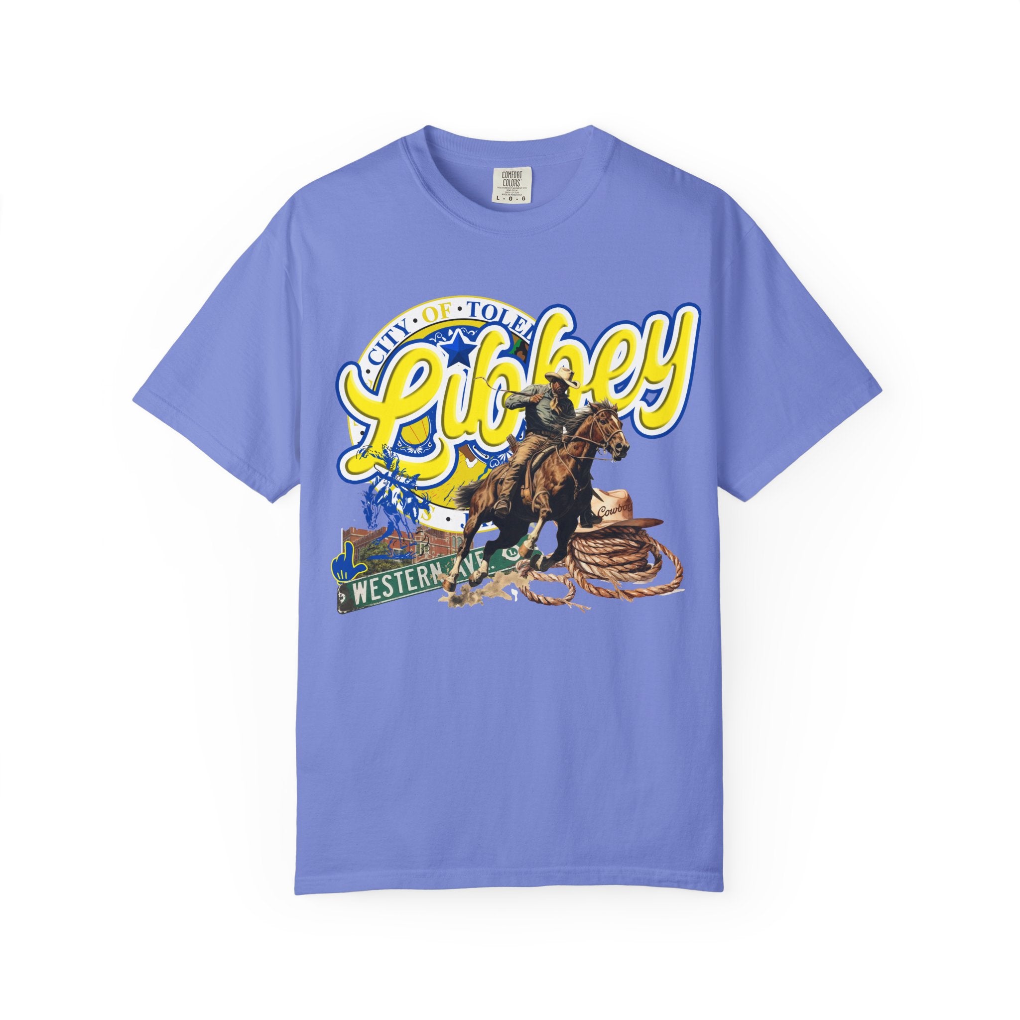 Libbey Western Throwback T-Shirt — Cowboy Horse Roping Graphic Tee