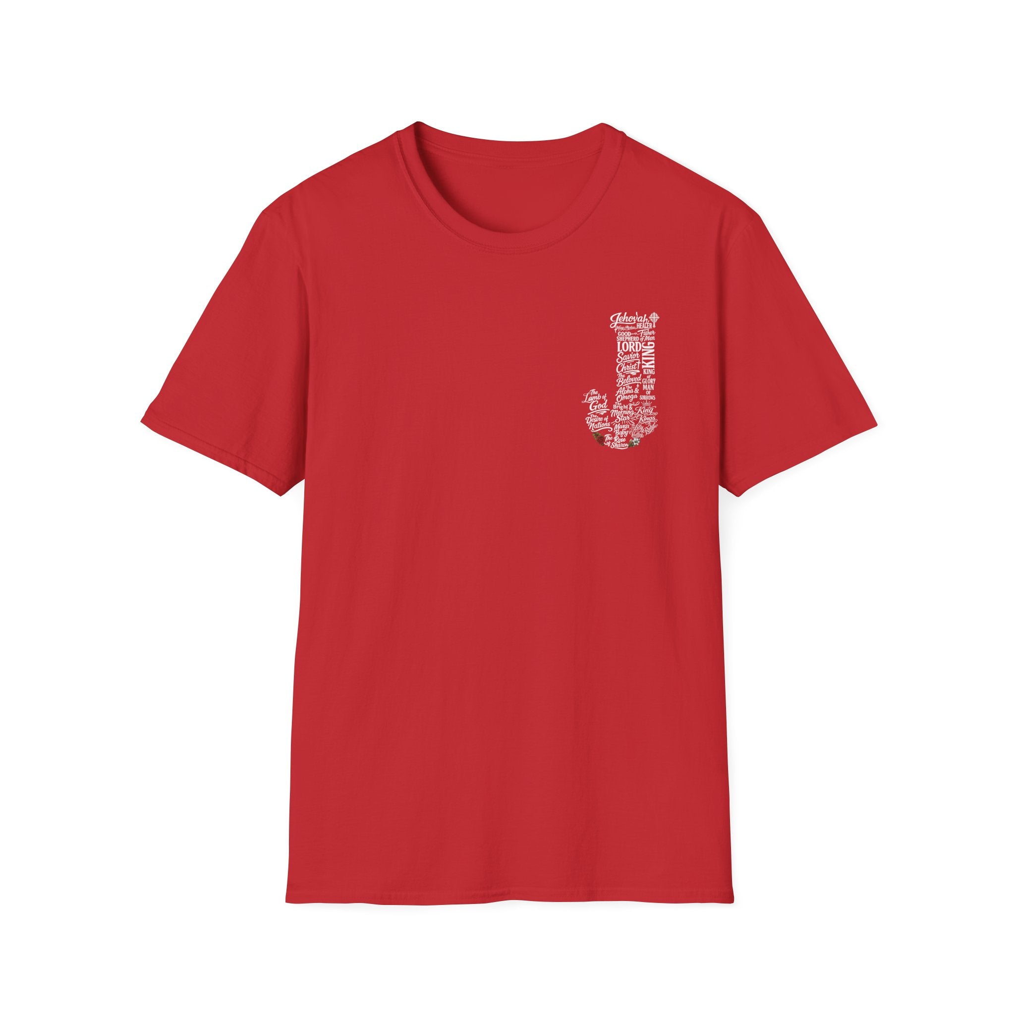 Faith based Typography tee front and back