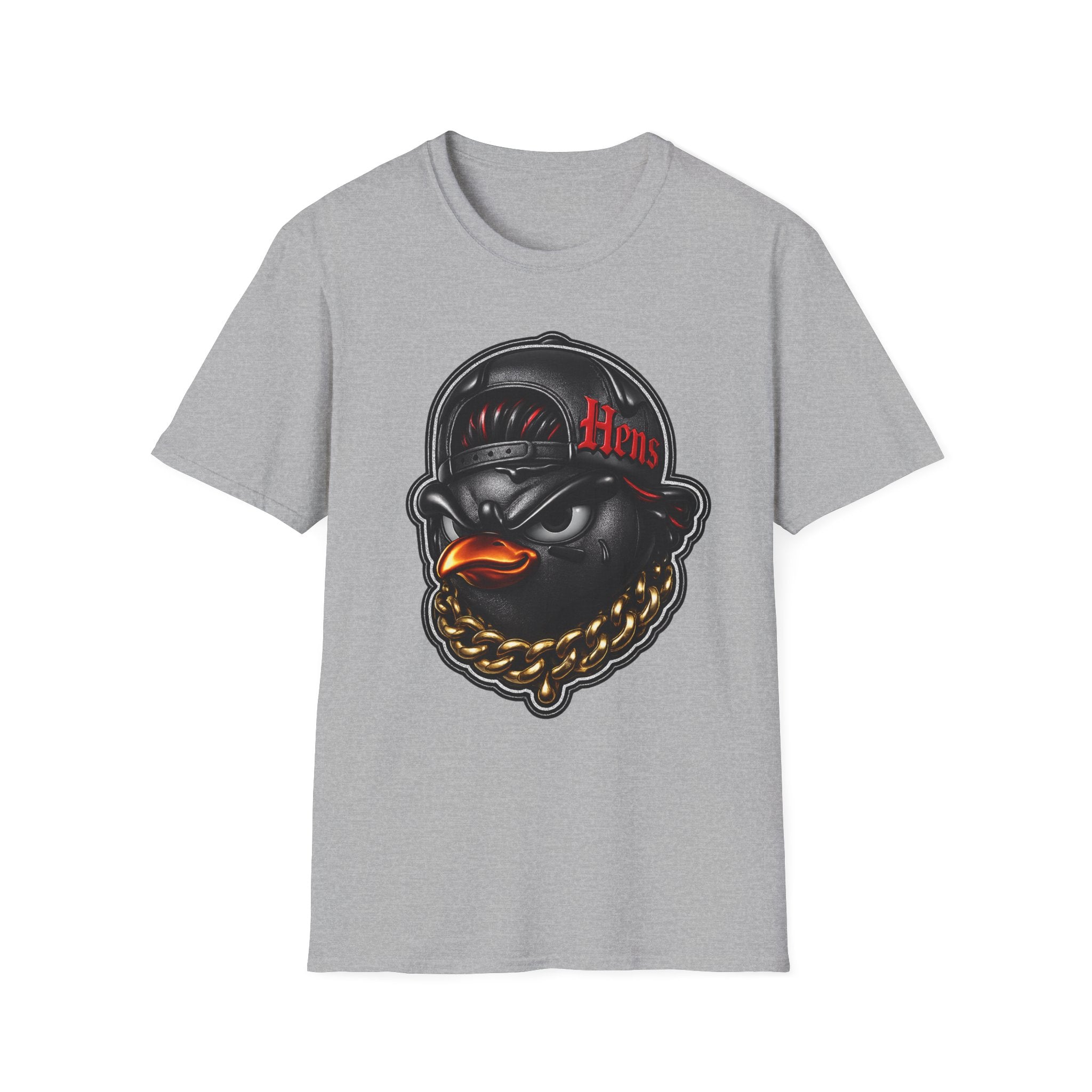 Hens Streetwear T-Shirt — Urban Black and Red themed Graphic Tee