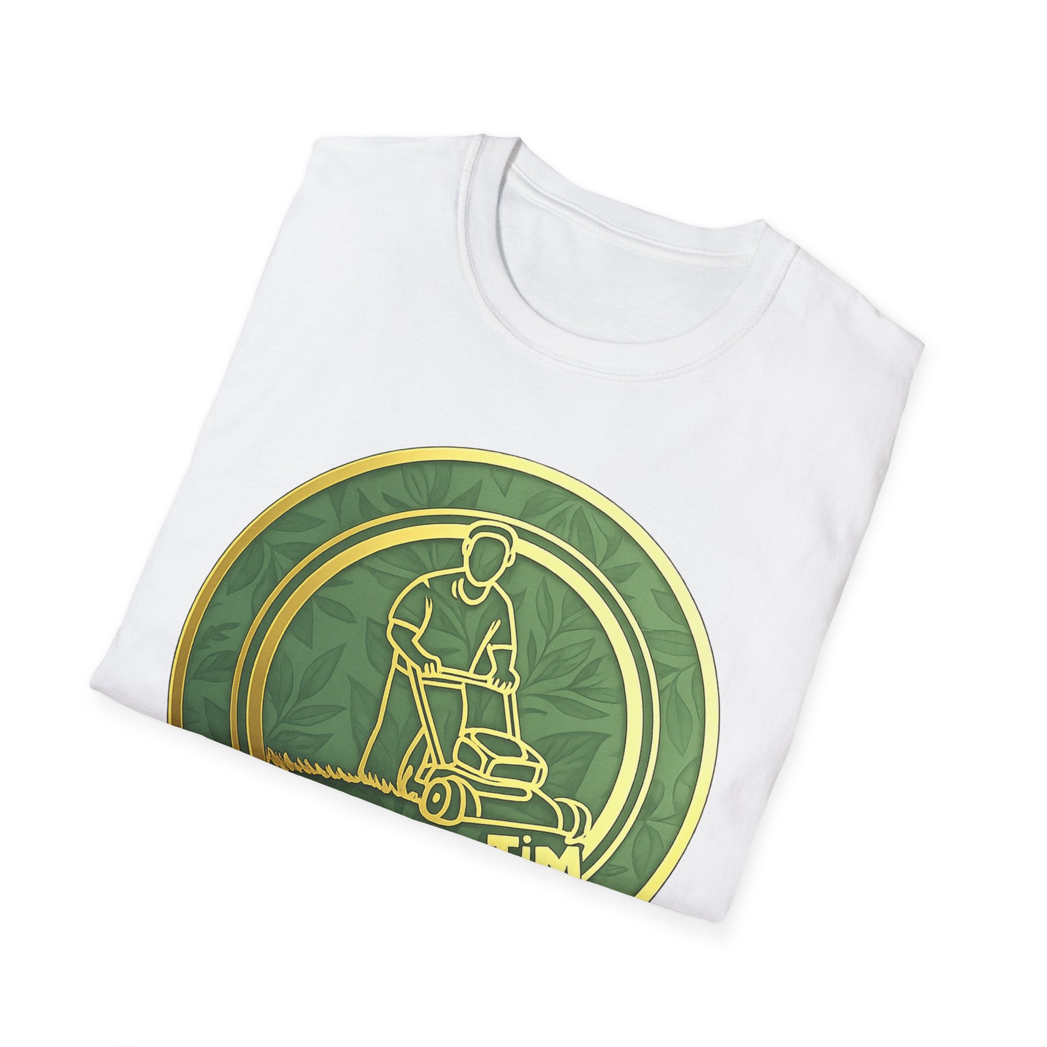 Lawn Care Logo T-Shirt — "Trims By Tim" Gardening Tee
