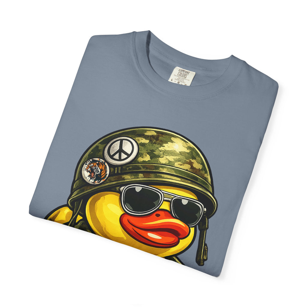 Military Rubber Duck T-Shirt — Cute Camouflage Soldier Duck Graphic Tee