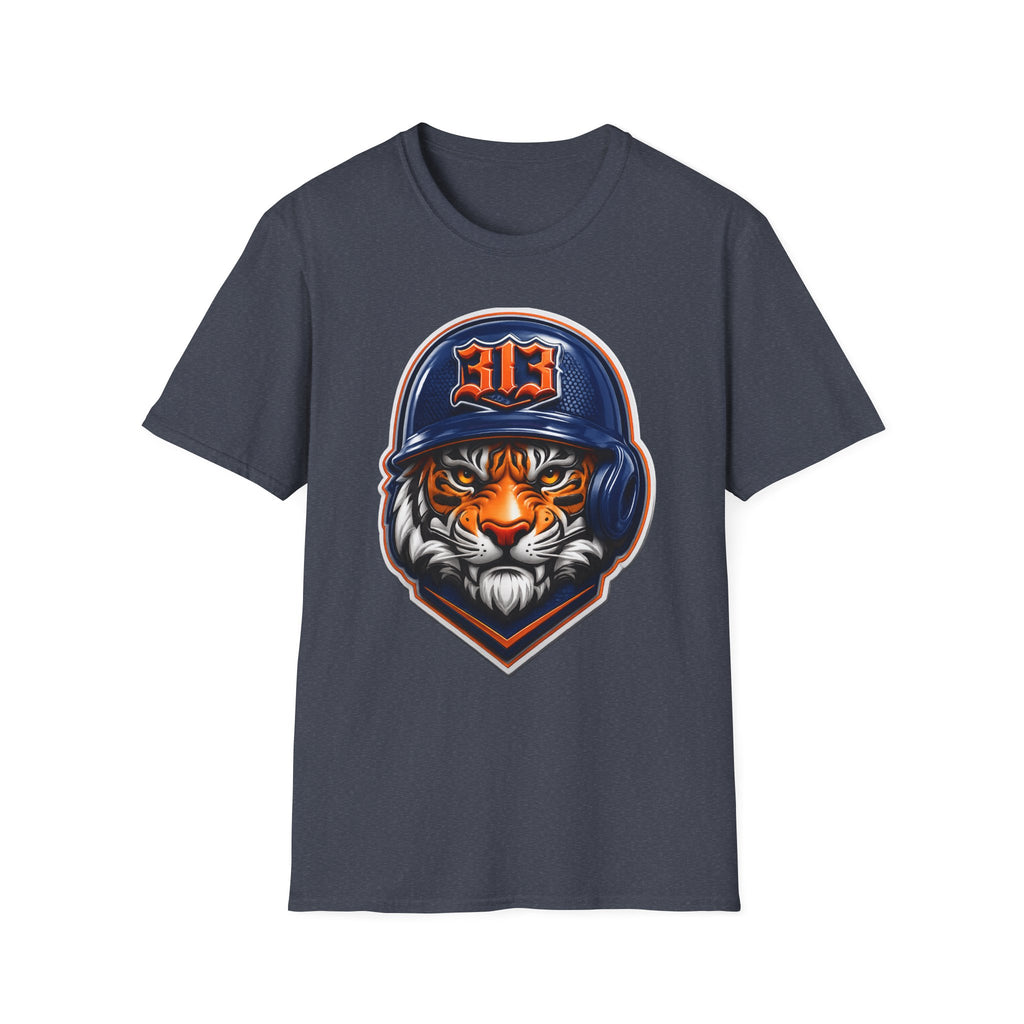 Tiger Mascot Tee —  Helmet Graphic Baseball T-Shirt