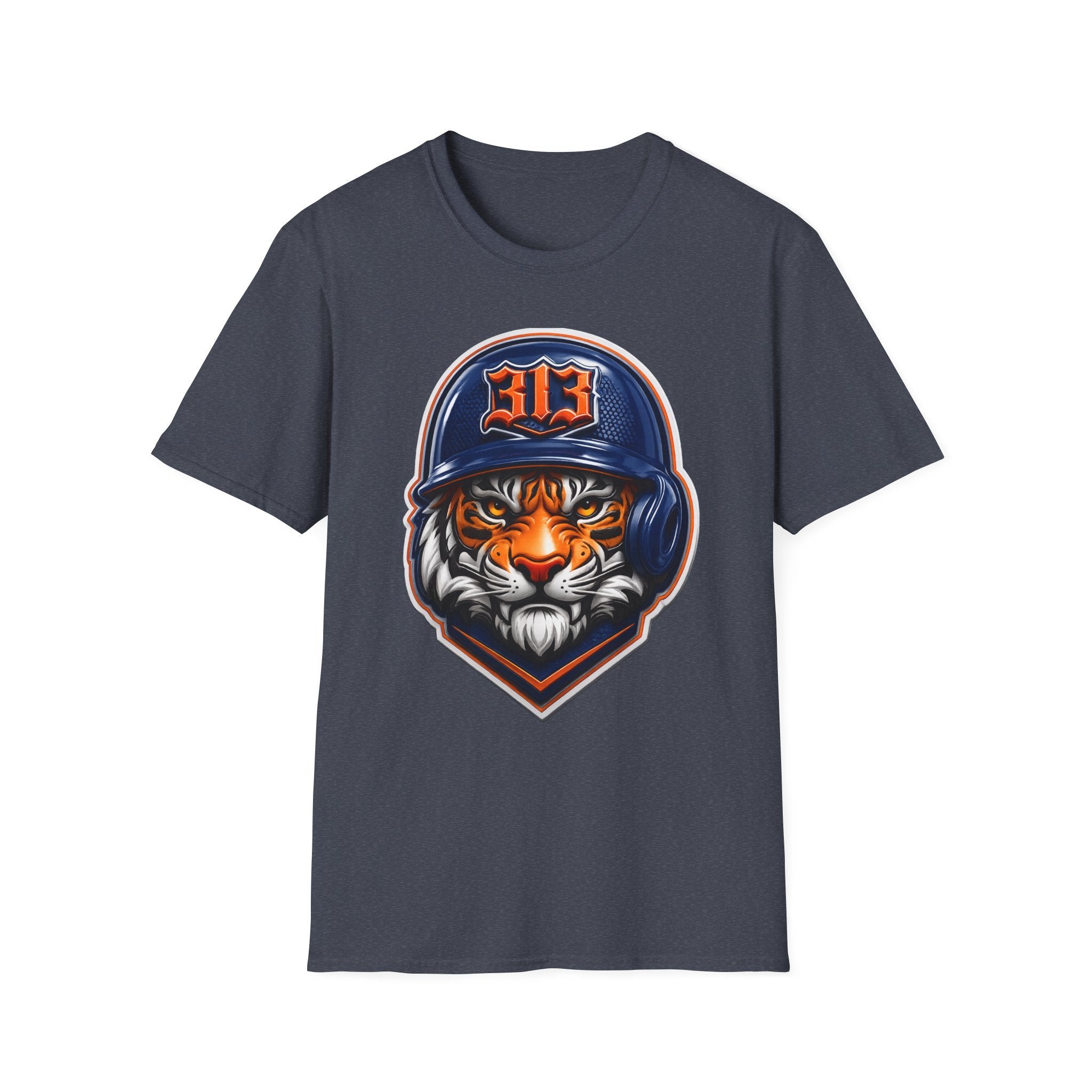 Tiger Mascot Tee —  Helmet Graphic Baseball T-Shirt