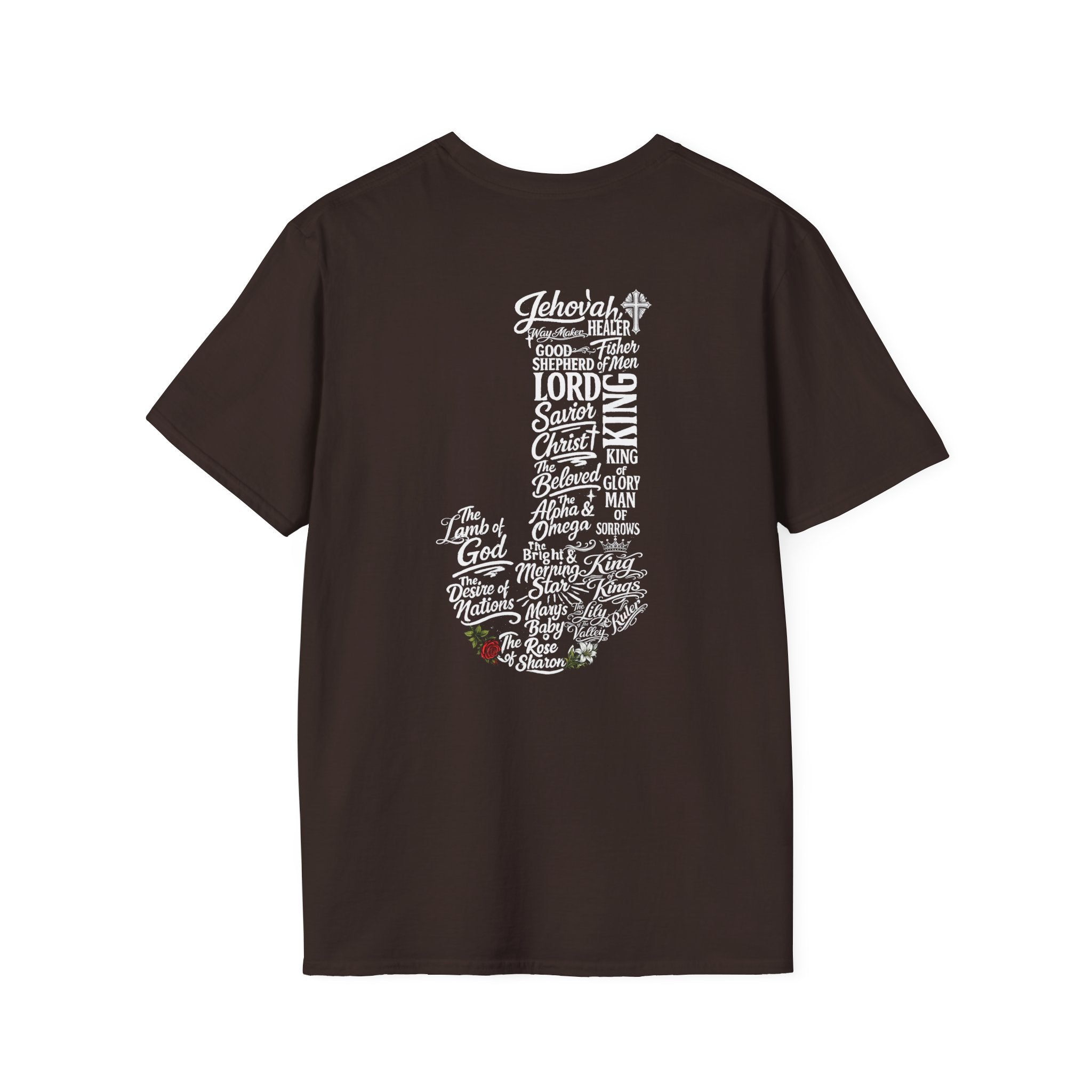 Faith based Typography tee front and back