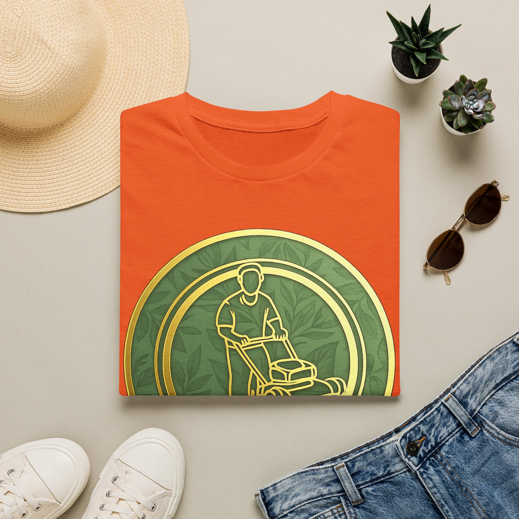 Lawn Care Logo T-Shirt — "Trims By Tim" Gardening Tee