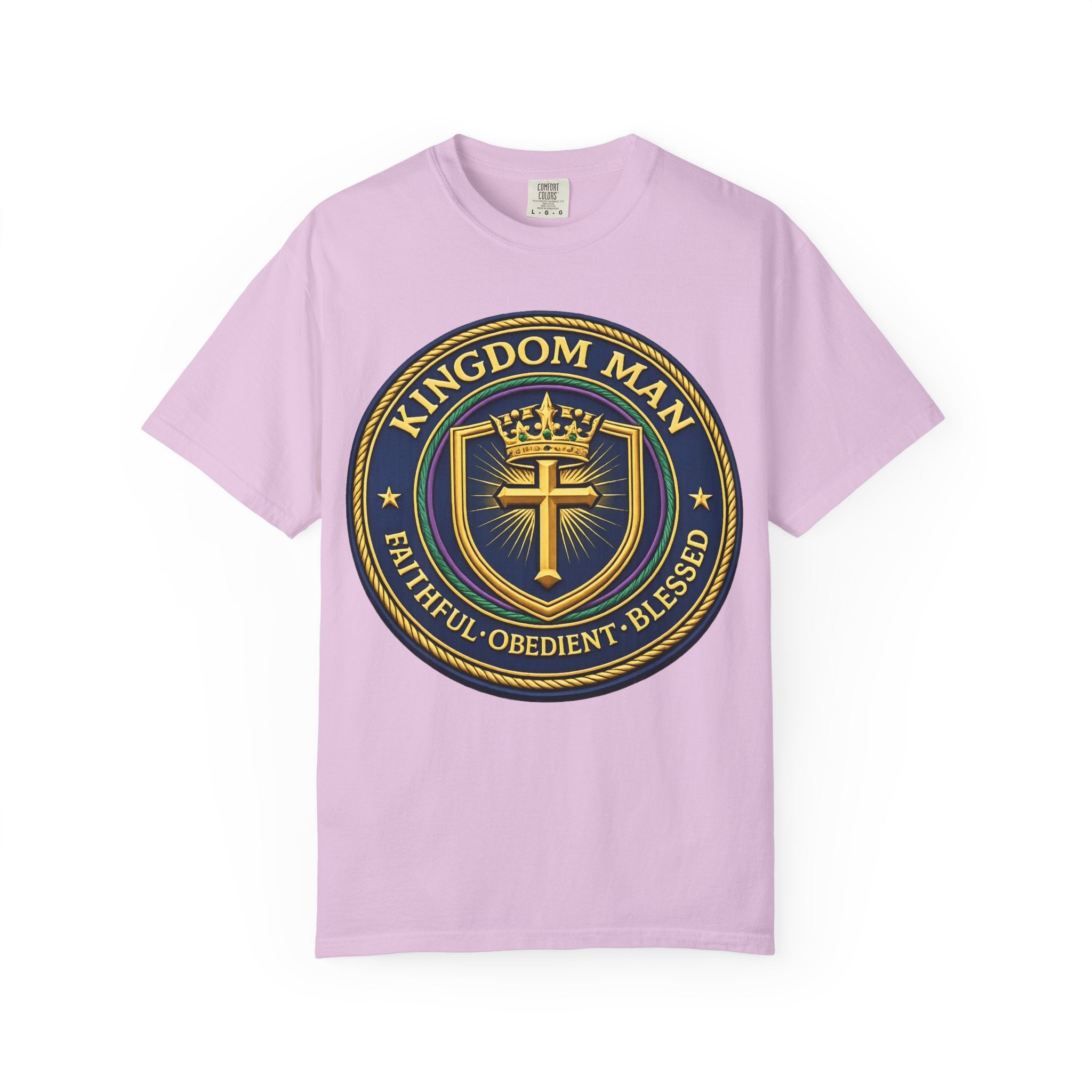 Kingdom Man T-Shirt — Faithful • Obedient • Blessed Christian Tee