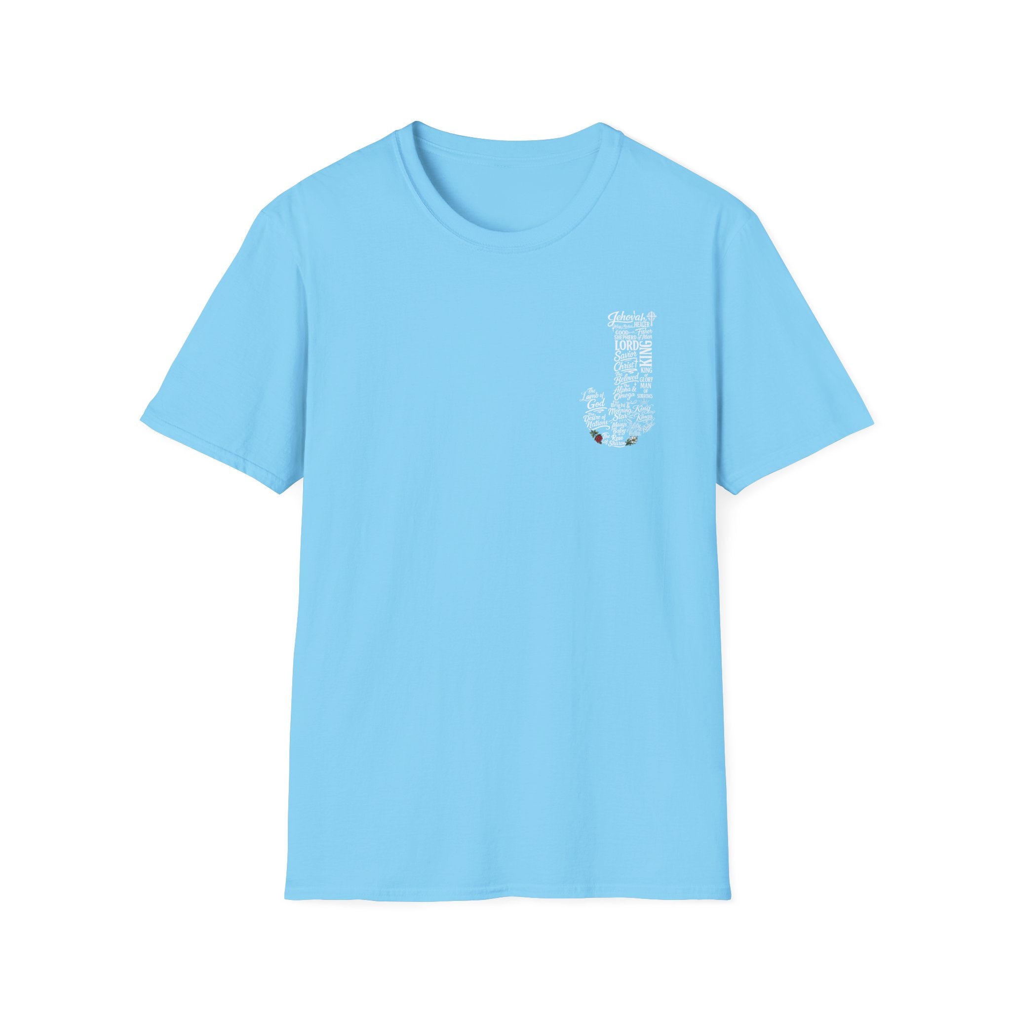 Faith based Typography tee front and back