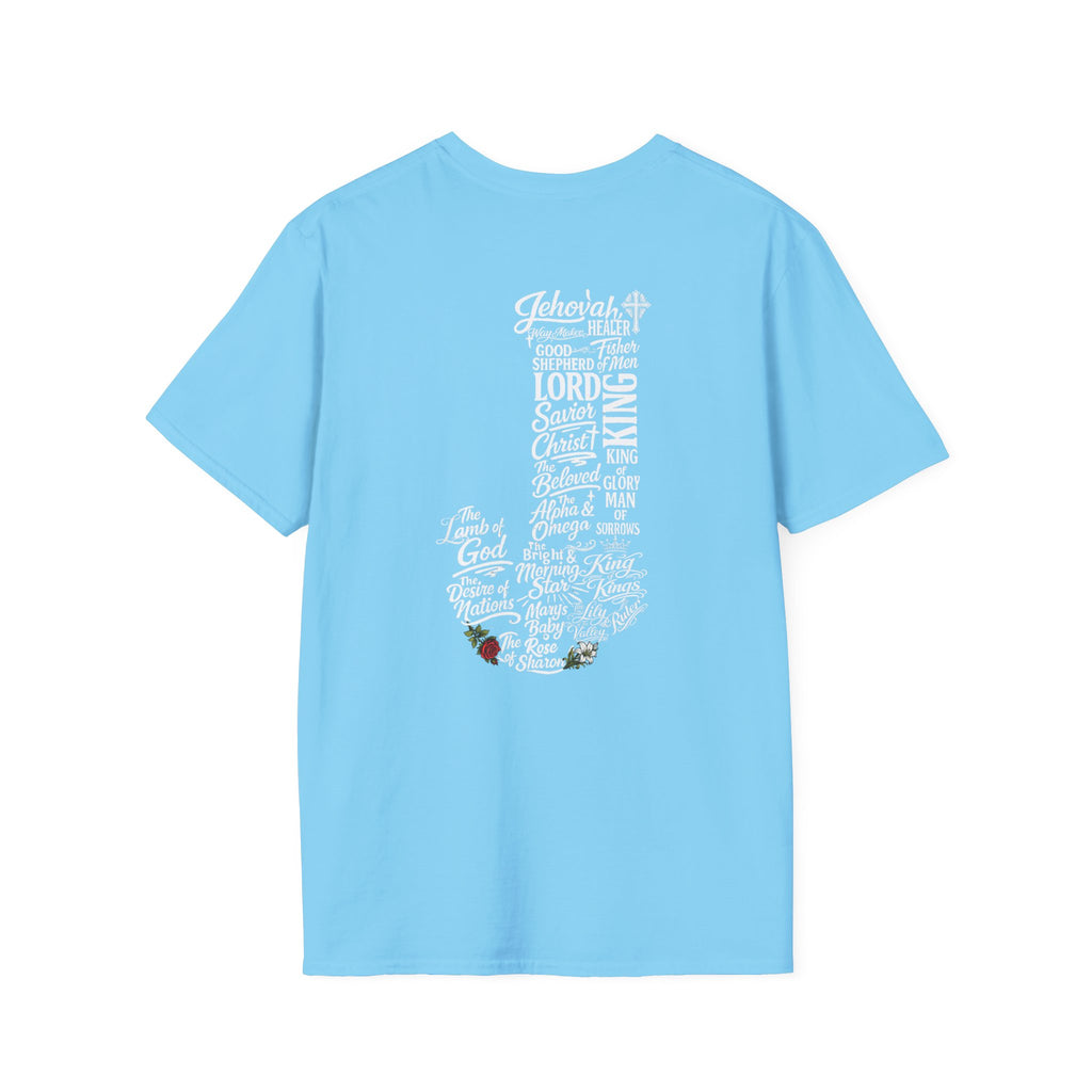 Faith based Typography tee front and back