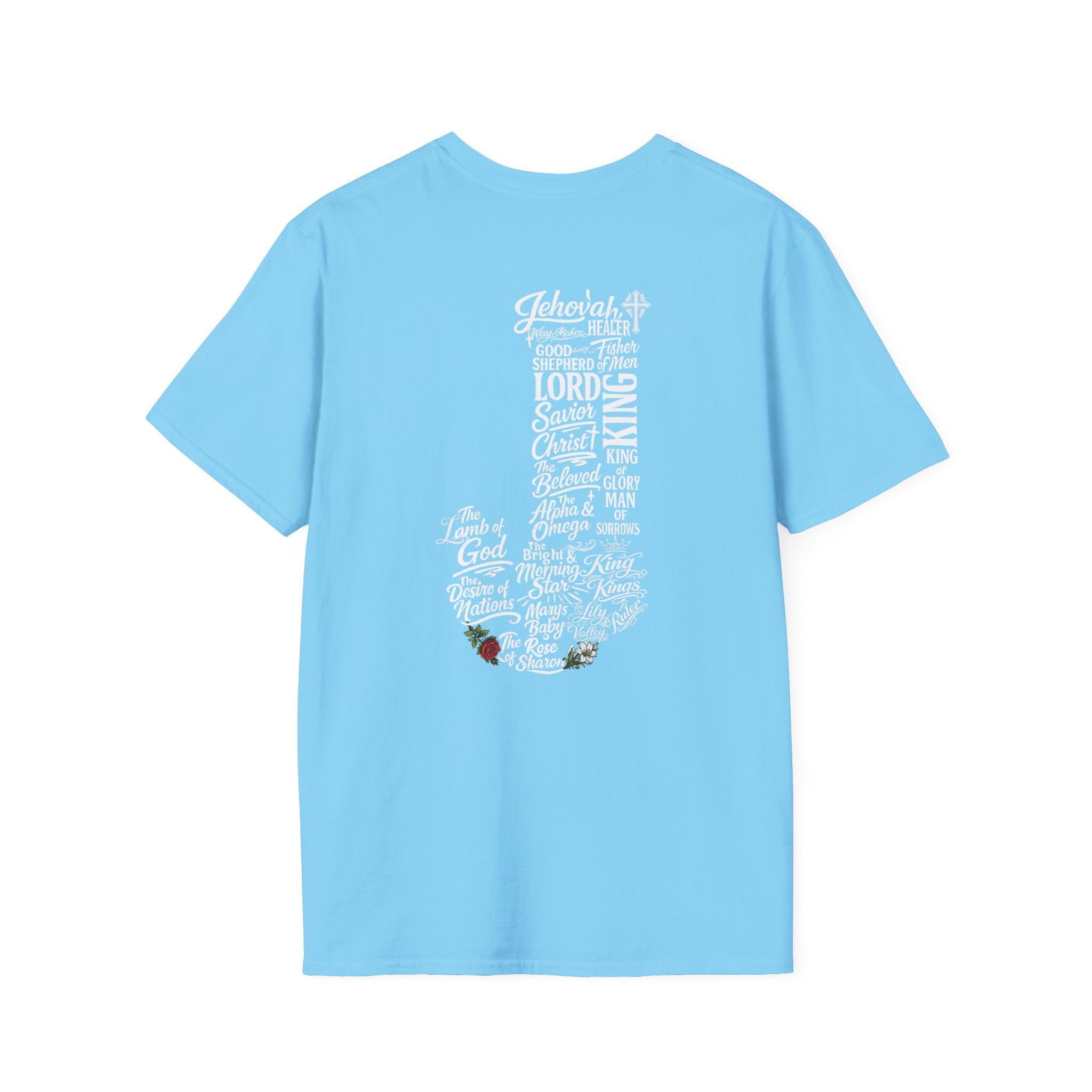 Faith based Typography tee front and back
