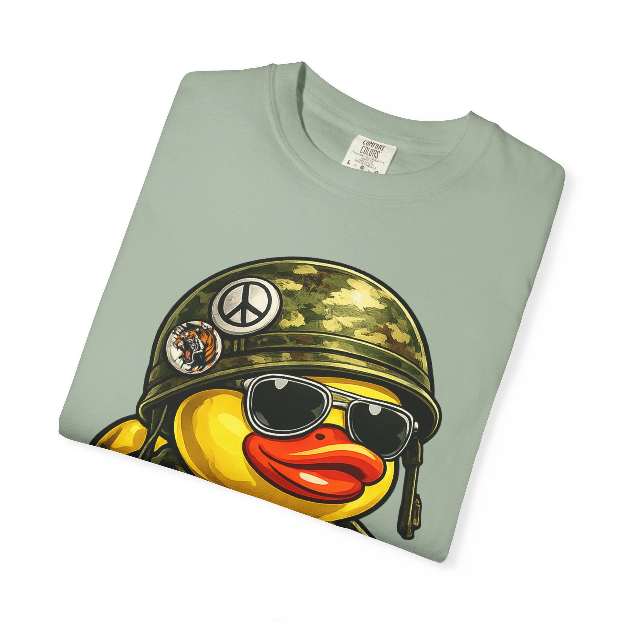 Military Rubber Duck T-Shirt — Cute Camouflage Soldier Duck Graphic Tee